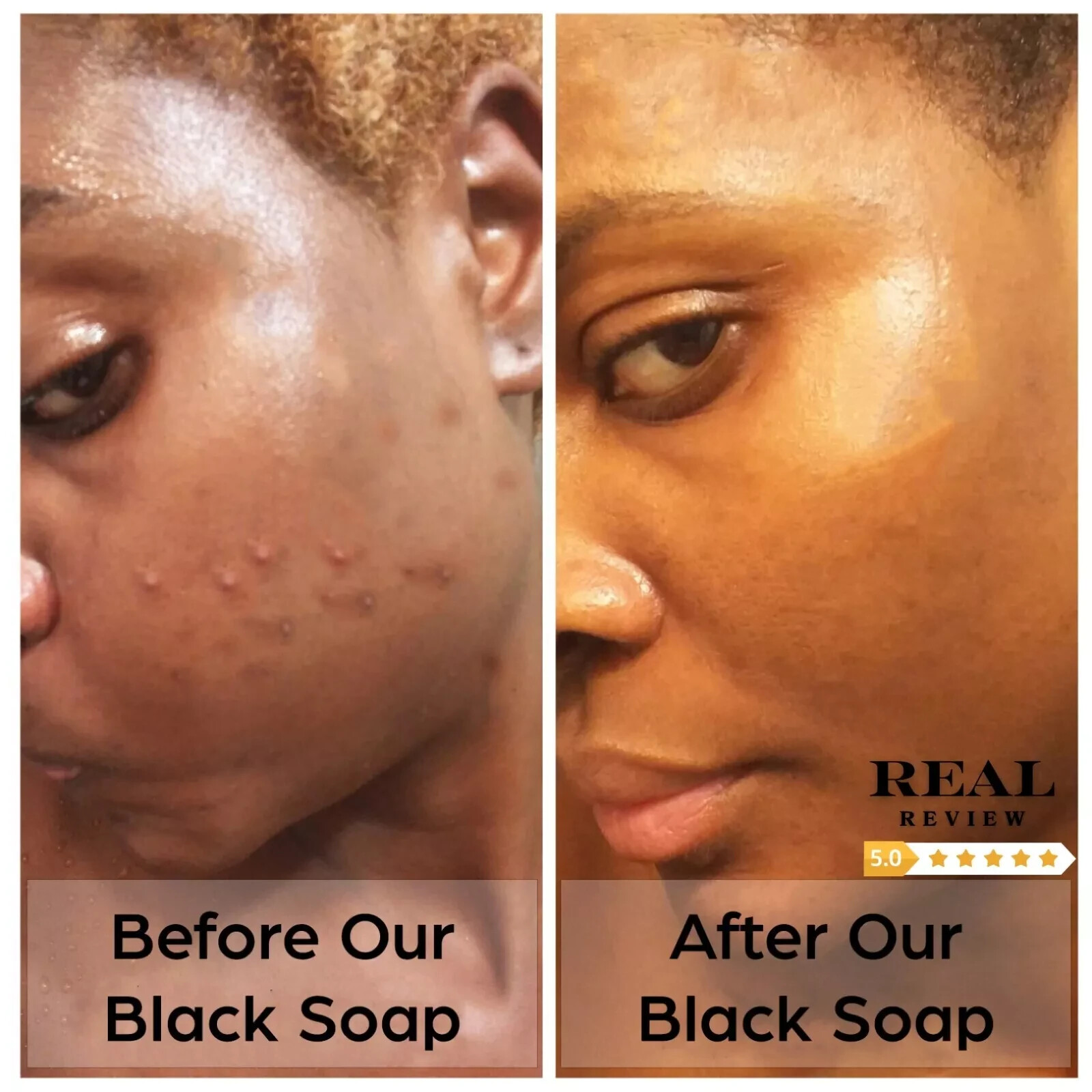 Raw African Black Soap Bar 2 oz. 100% Raw Organic Natural Unrefined Wholesale