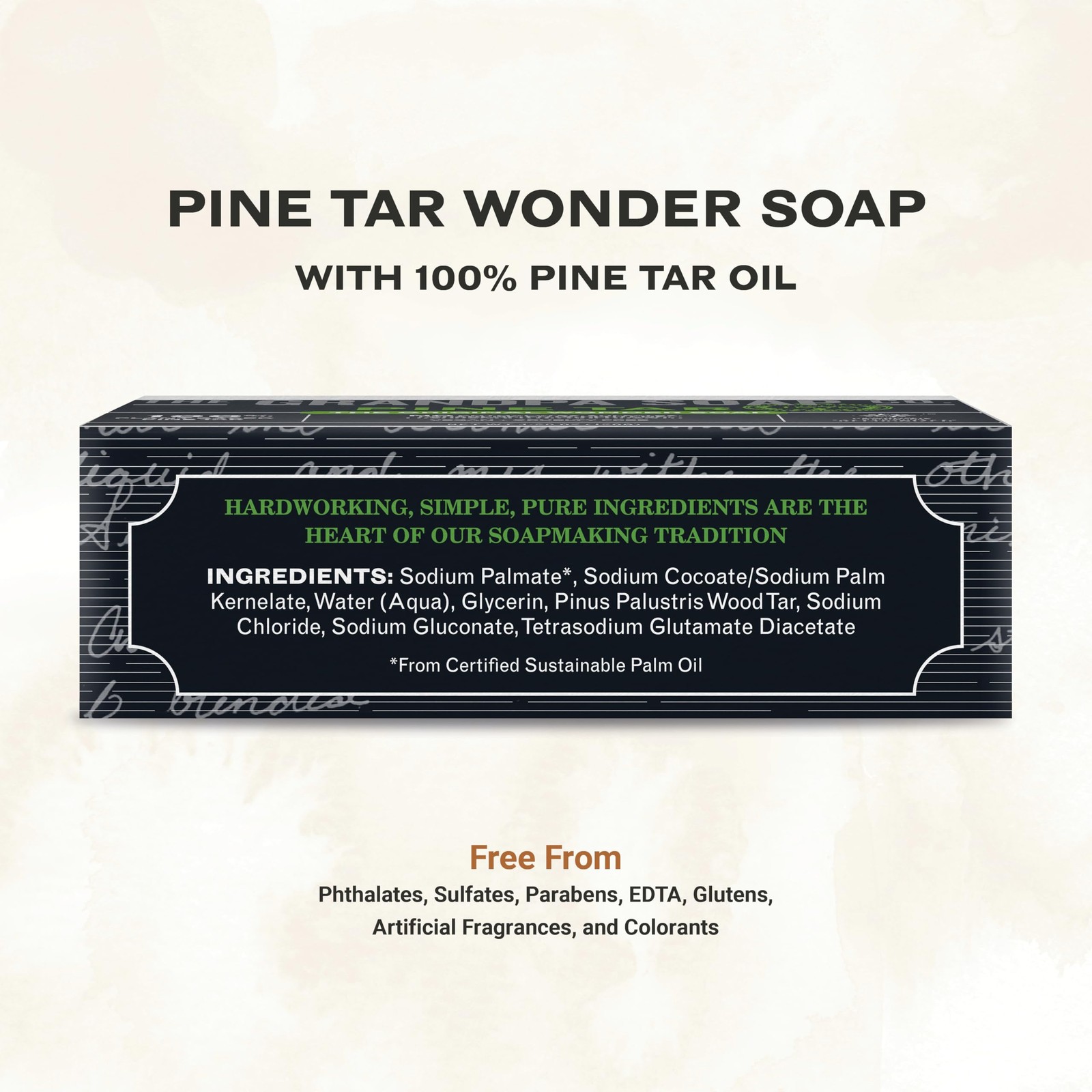 3.25 Ounce (Pack of 3), Grandpa’s Pine Tar Bar Soap 3)