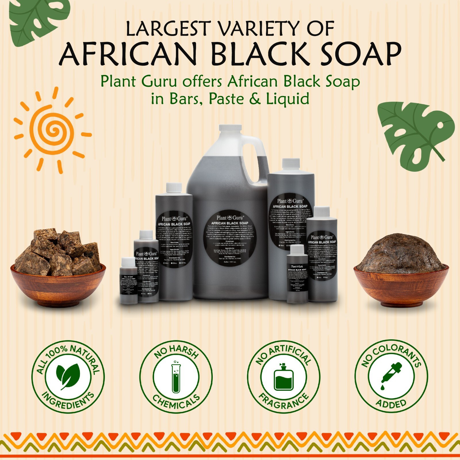 Raw African Black Soap Paste 3½ lbs. Bulk Pure Natural Organic Face Body Wash
