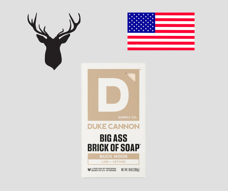 Duke Cannon Buck Moon Big Ass Brick of Soap 10oz Vetiver Lime Lot 4 Benefit Vets