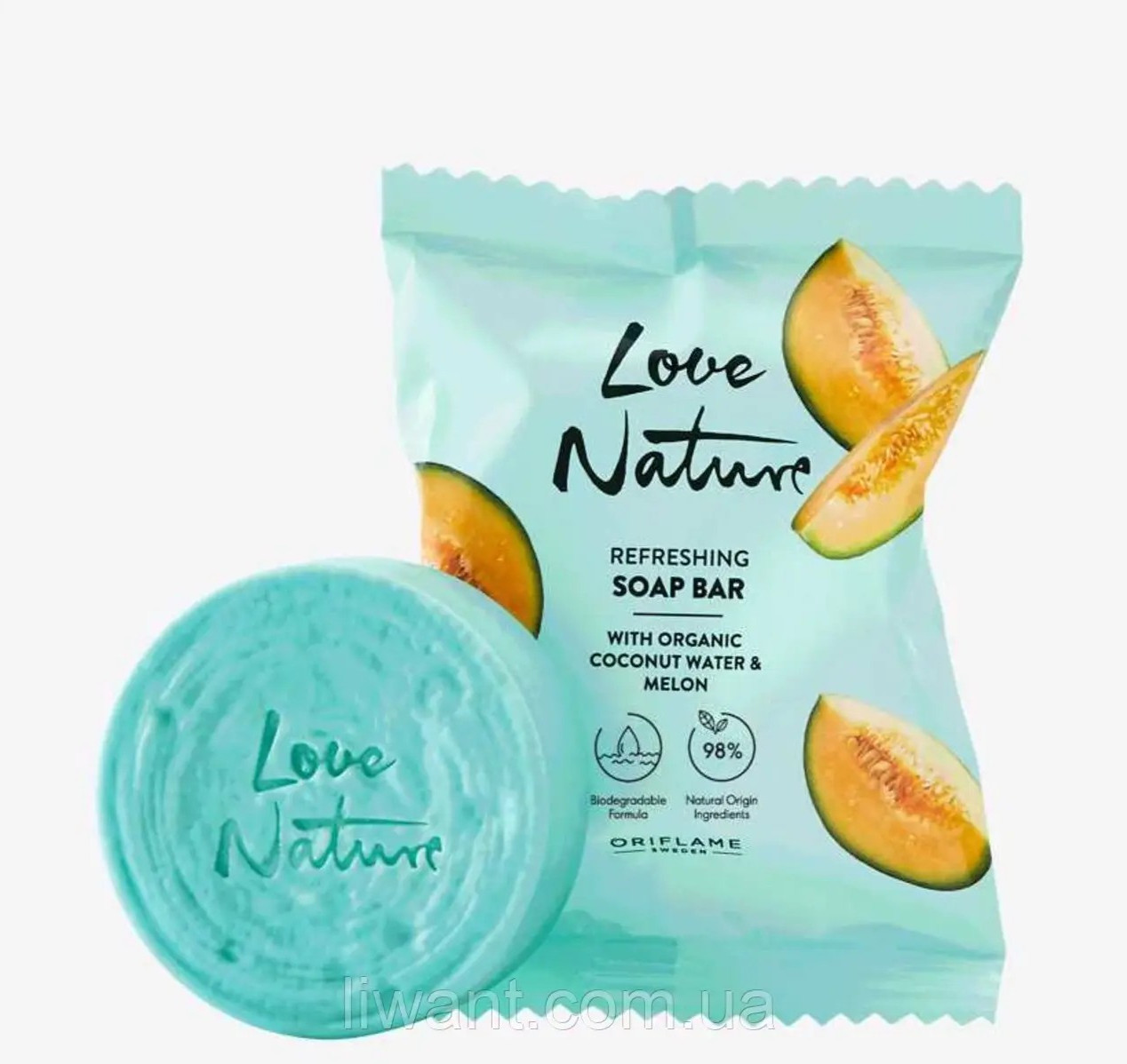 Daily Body Soap Organic Coconut Water Melon Unisex Cleansing Moisturizing 75 g