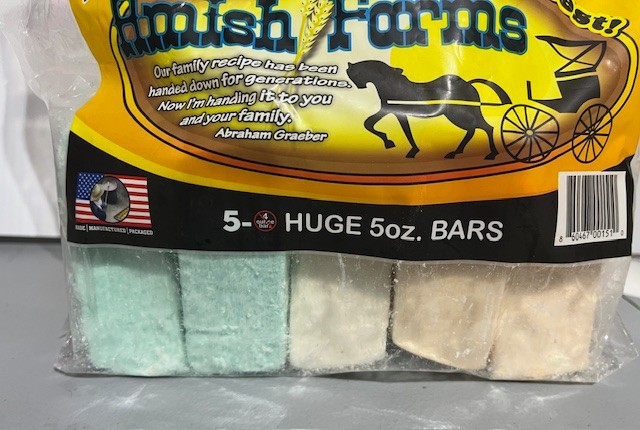 Amish Farm Bar Soap (Pack of 5) Various colors Huge 5 oz. Bars