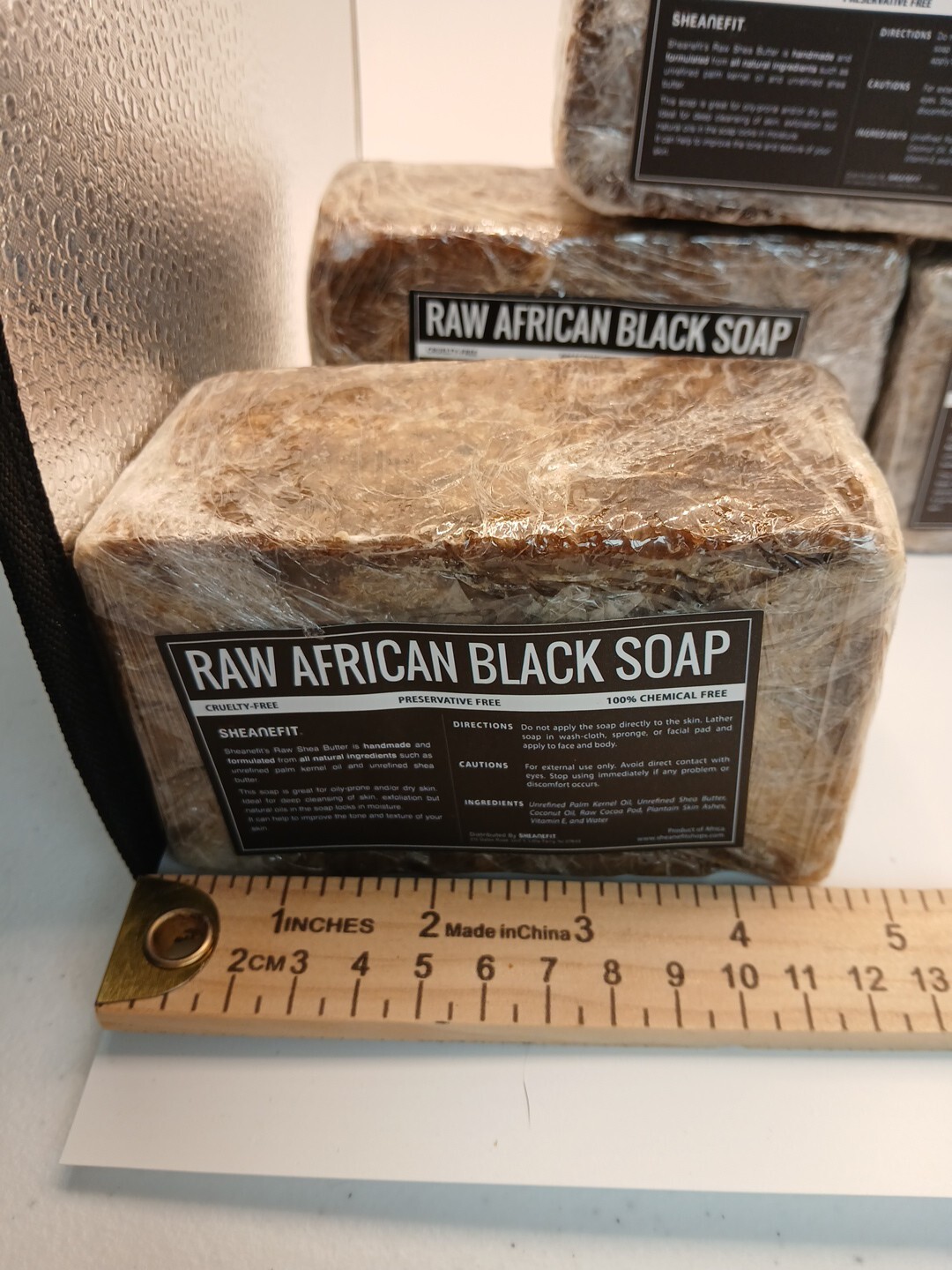 Raw African Black Soap 1 Pound Great for Skin Inflammation such as Acne, Eczema