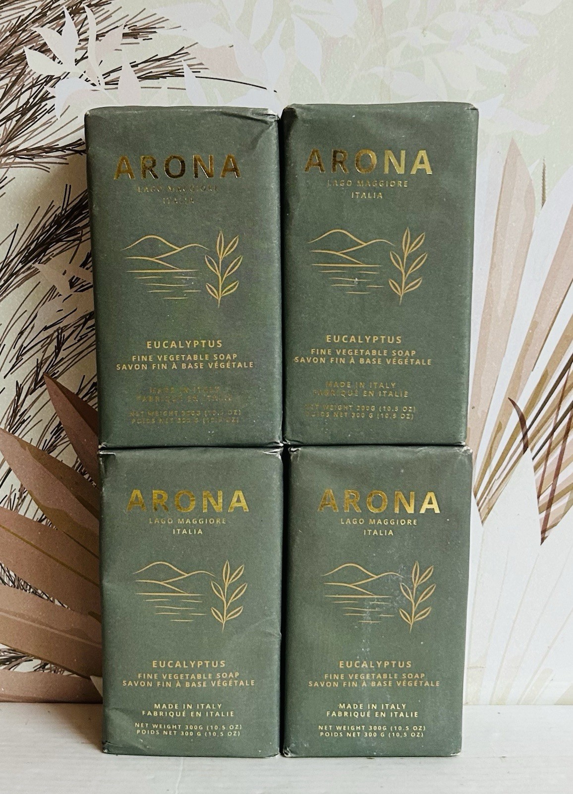 4-Pack Alchimia ~ Eucalyptus Fine Vegetable Bar Soap 10.5 oz Each Made in Italy