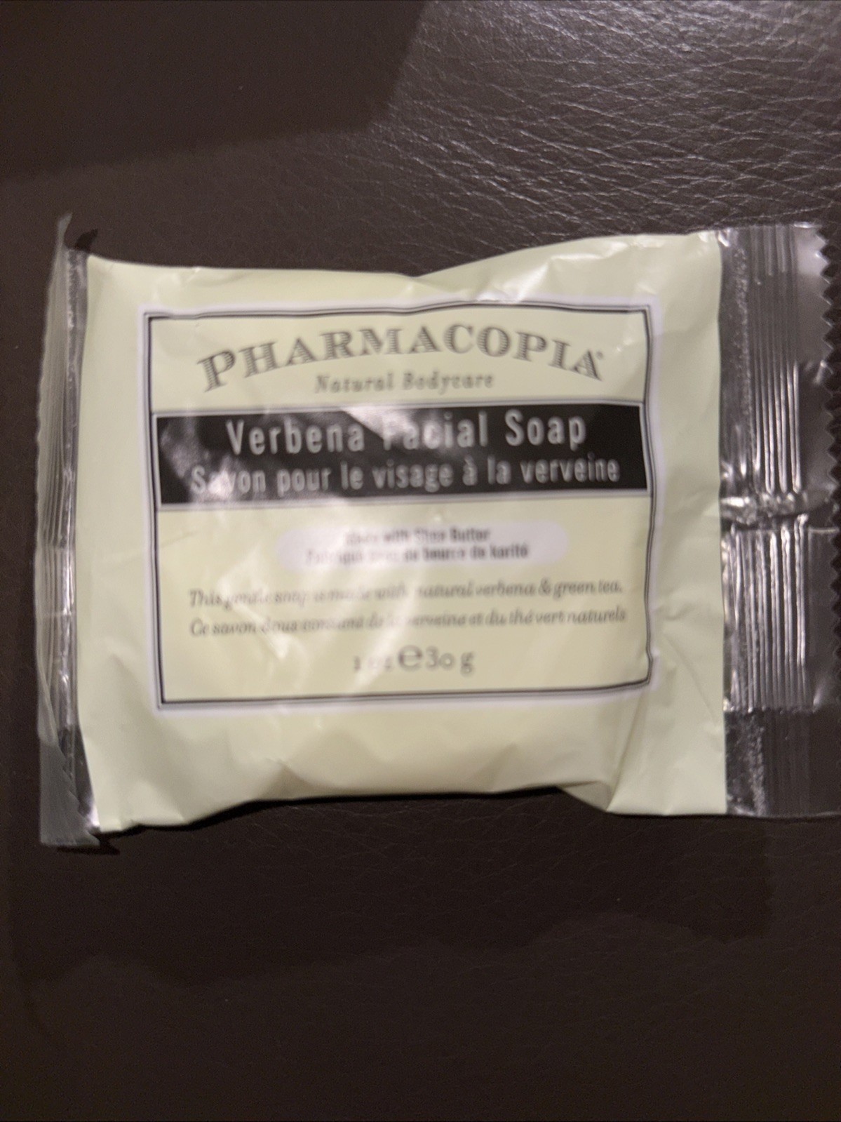 Pharmacopia Verbena Facial Soap, Paraben-Free, 1 Oz. Travel Size for Hotel