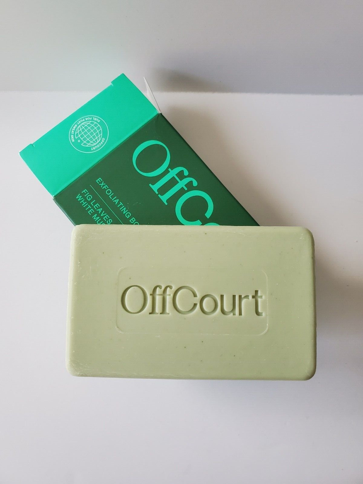 OffCourt Soap Bar NEW Box 5 oz Body Exfoliating Pumice Shea Fig Leaf White Musk
