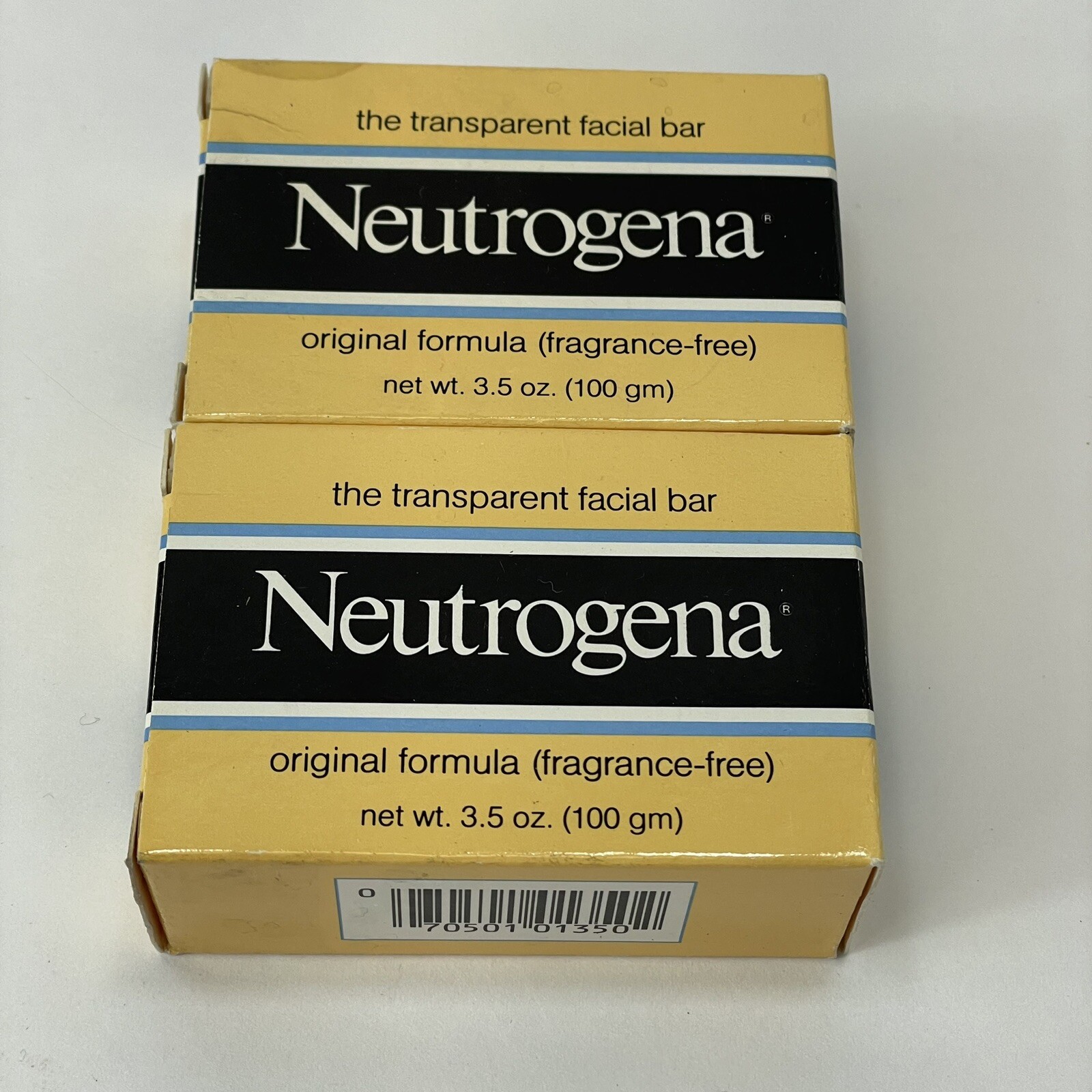 Neutrogena Soap NEW Transparent Facial Bars Original Frag Free 1988 Yellow Box