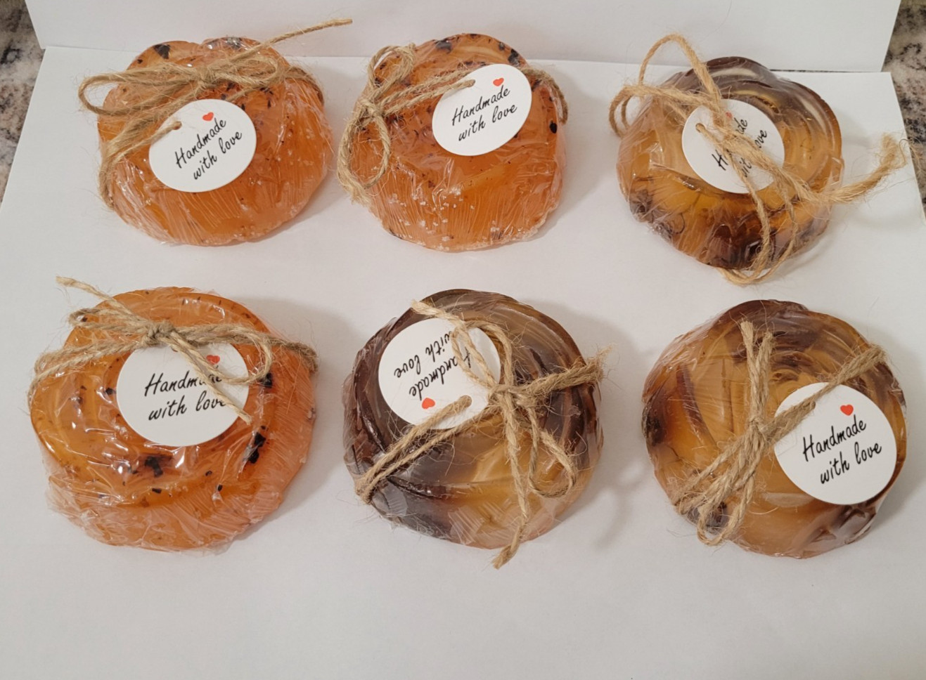 Handmade Natural Soaps – Chamomile & Honey + Castile Rose with Vitamin E (6 Bars