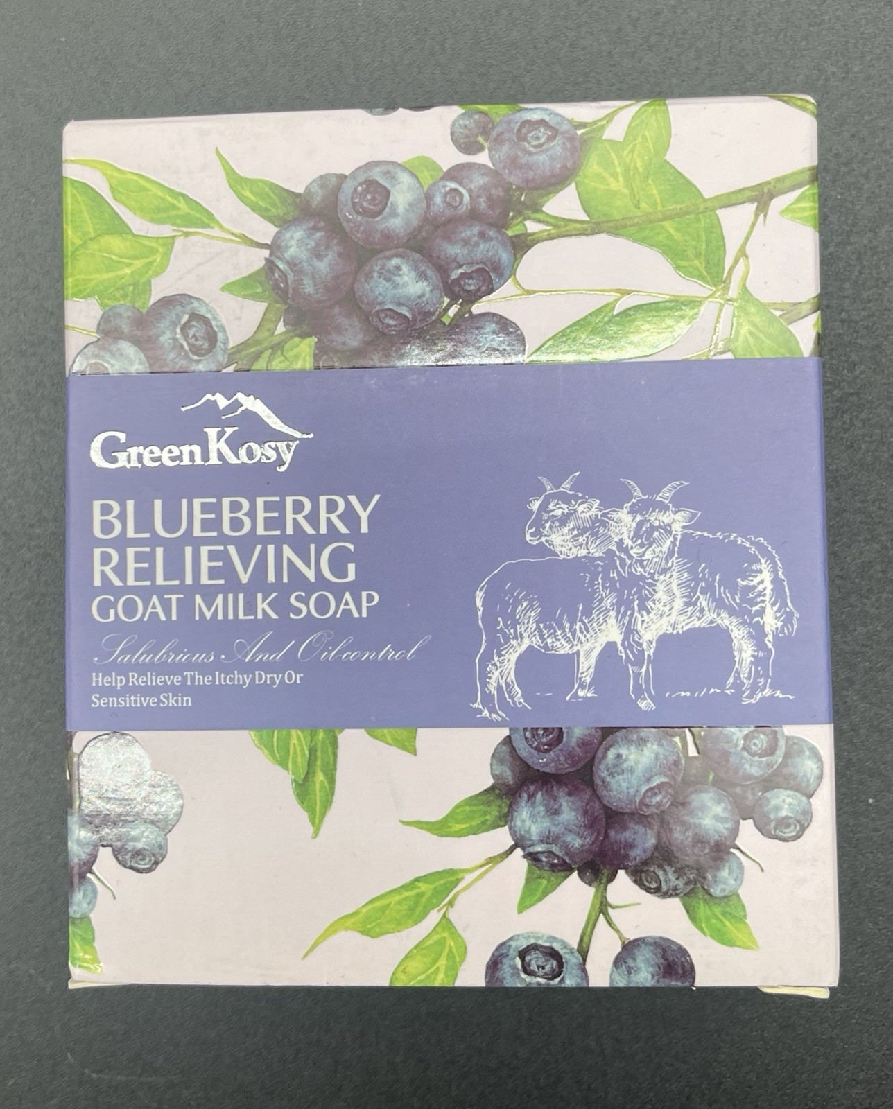 Blueberry Relieving Goat Milk Soap For Itchy Dry Or Sensitive Skin New