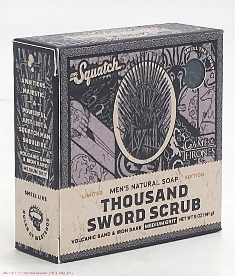 DR. SQUATCH Men’s All Natural Bar Soap – Thousand Sword Scrub – 5oz