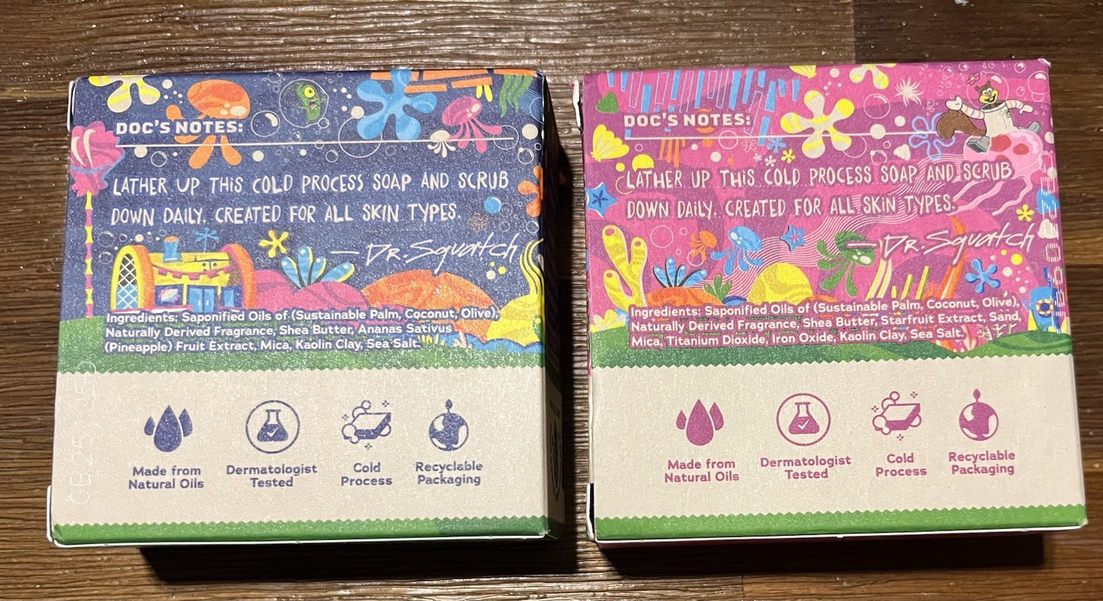 Dr. Squatch SPONGEBOB SQUAREPANTS & PATRICK Limited Edition Natural Soap Bar SET