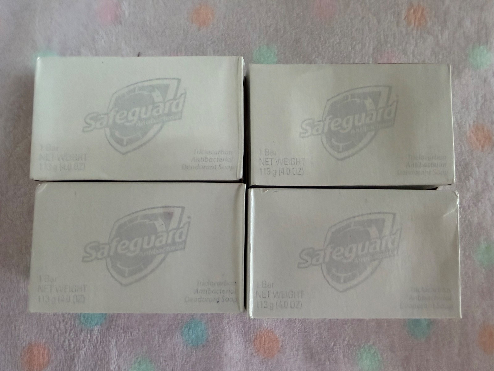 Lot of 4 | Vintage Safeguard Bar Soap | 4 oz Original Package Individual Box