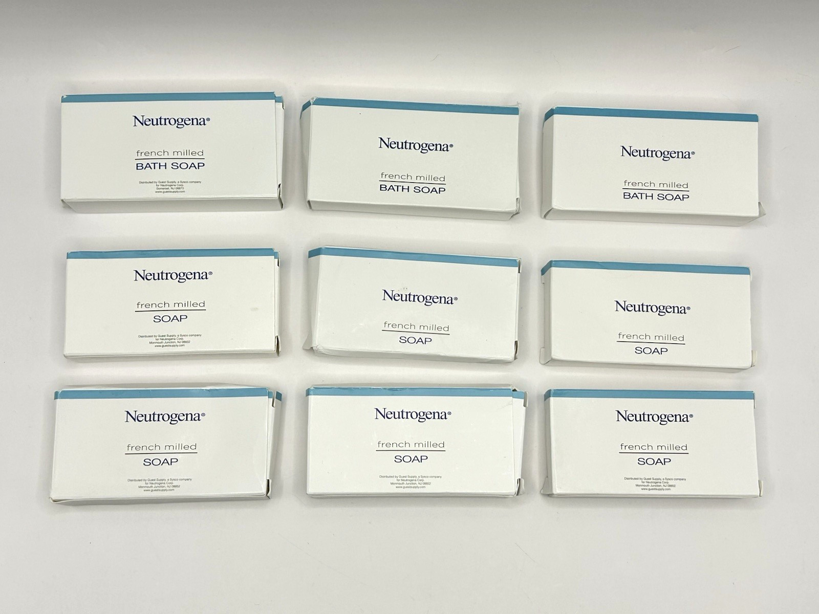 Neutrogena French Milled Travel Bath Soap – Hotel Bars 1.4 Oz – 1.1oz Lot Of 9