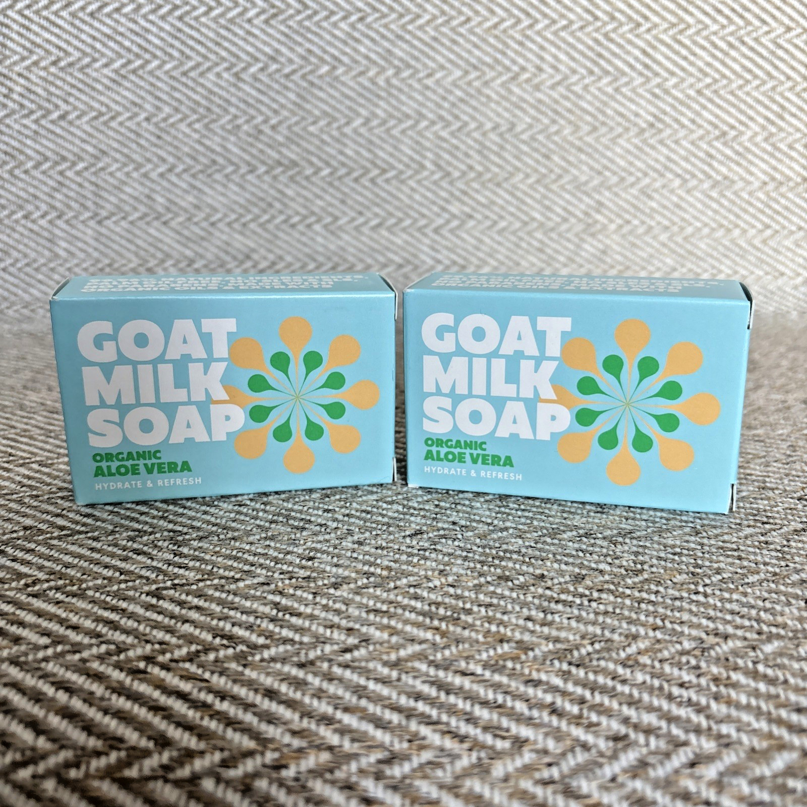 2 Aloe Vera Organic Scrub Bar Goat Milk Soap 3.5oz Made in Greece