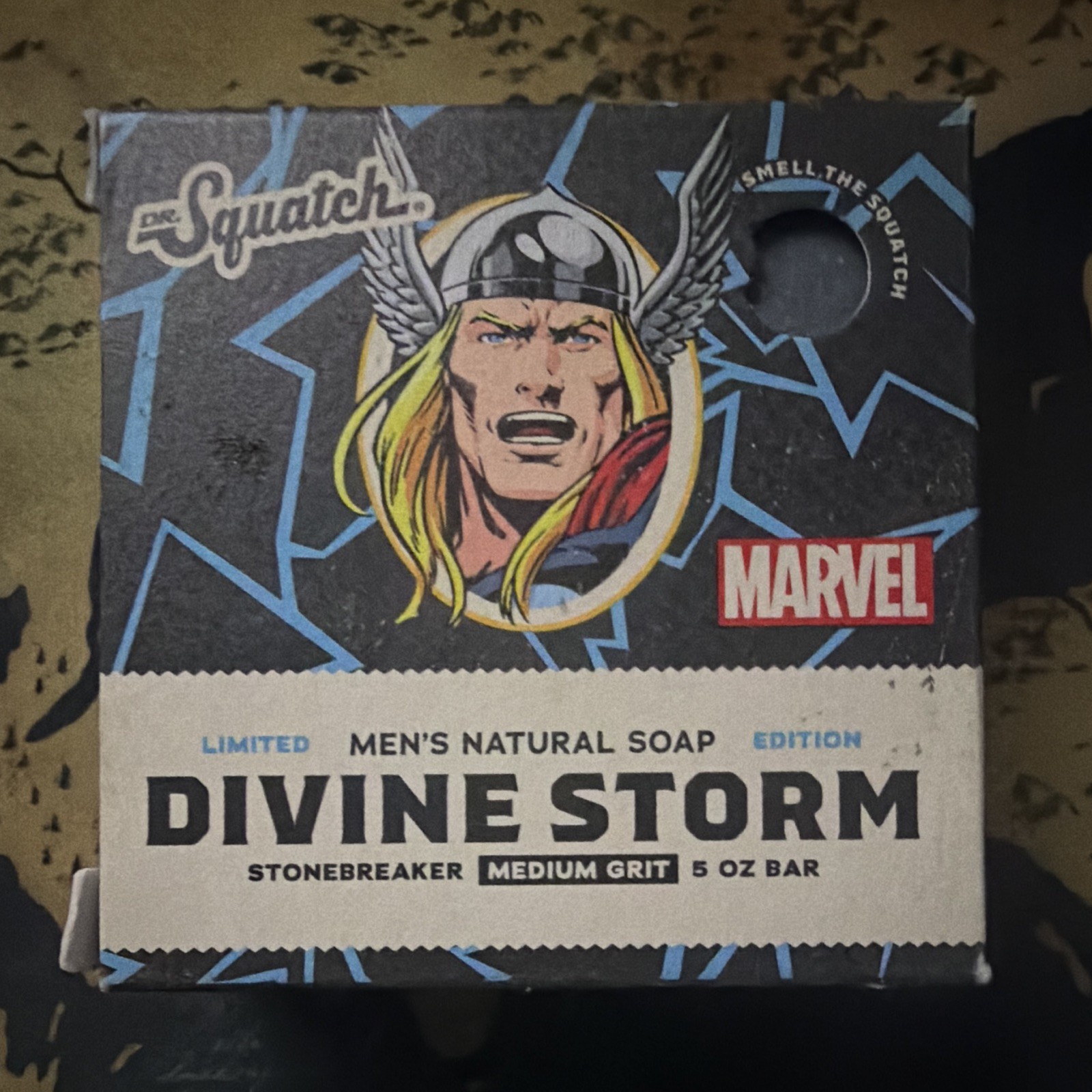 Dr. Squatch Marvel Divine Storm Men’s Natural Body Bar Soap, Fresh Spices 5 oz