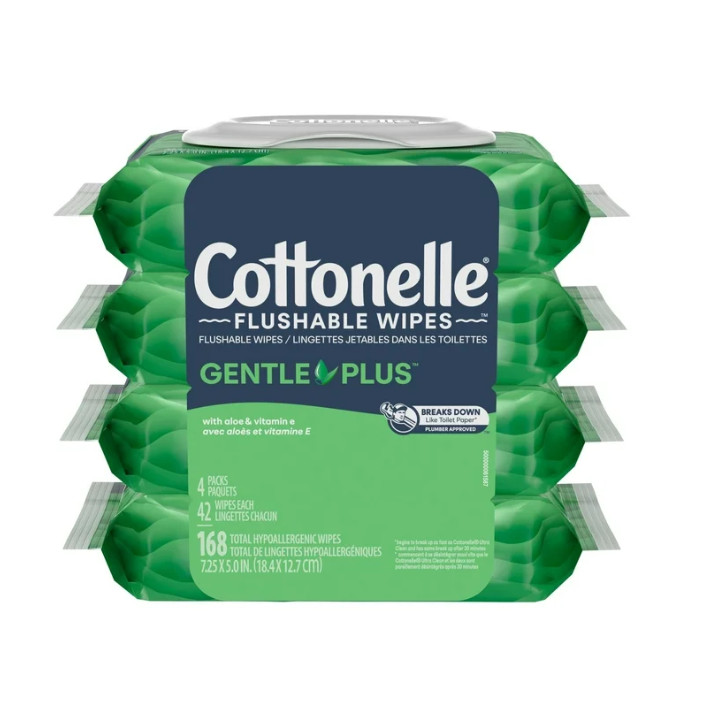 Cottonelle GentlePlus Flushable Wet Wipes (168 Total Flushable)