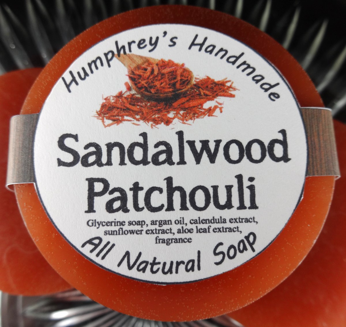 Men’s SANDALWOOD PATCHOULI Scent Shave Soap, Puck Beard Wash Bar USA Made Musk