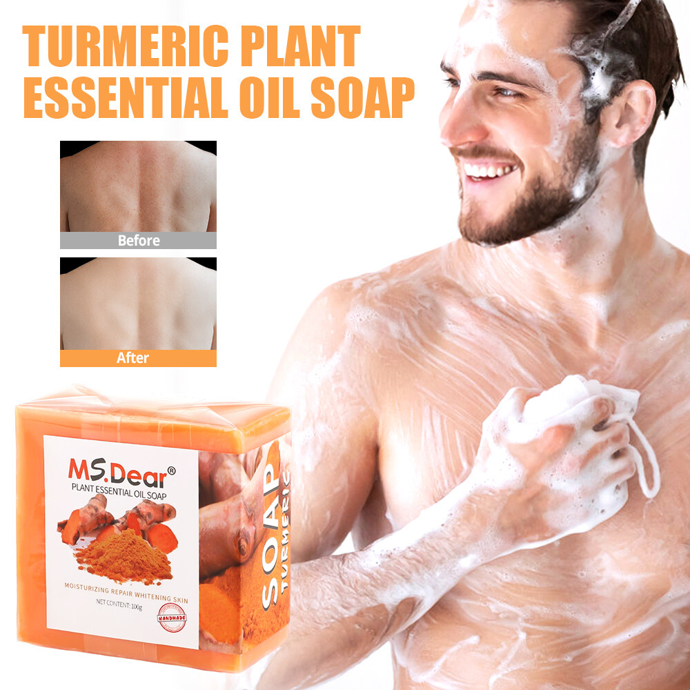 2 PCS Turmeric Soap Bar, Natural Bar Soap for Face & Body, Tumeric Bar Gift US