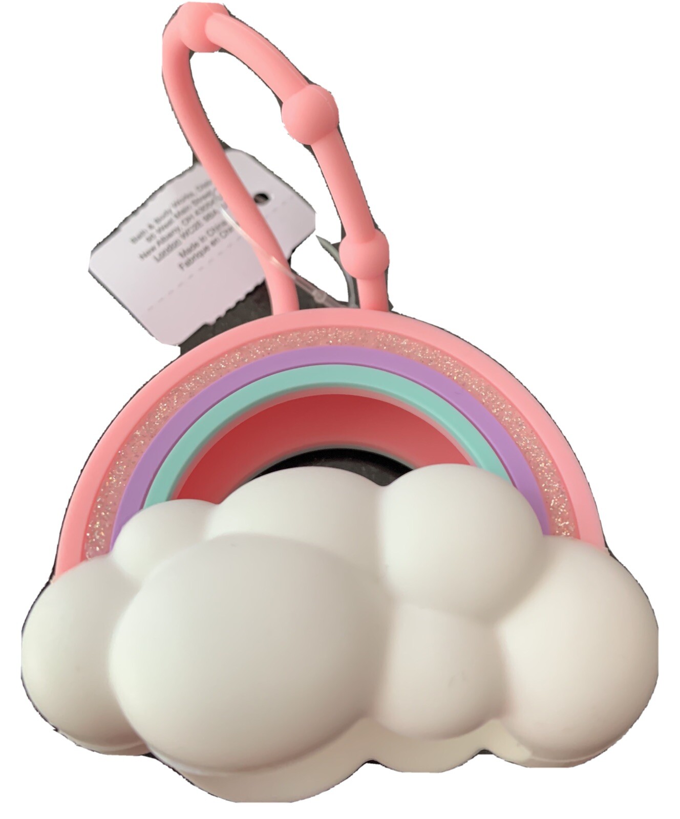 Bath & Body Works Rainbow Cloud Pocket. Bac Collectible Keychain JUST HOLDER