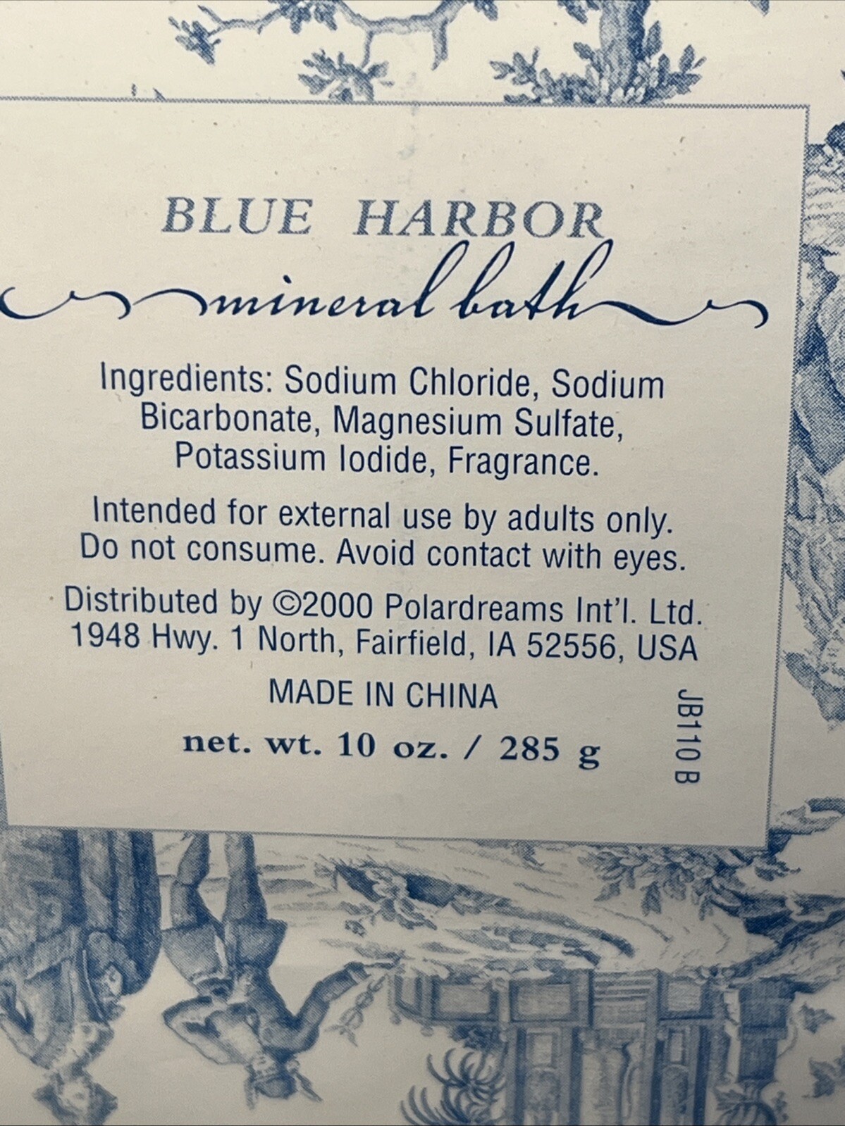 Bath Garden Blue Harbor Women’s White/Blue Mineral Bath Salt 10 oz