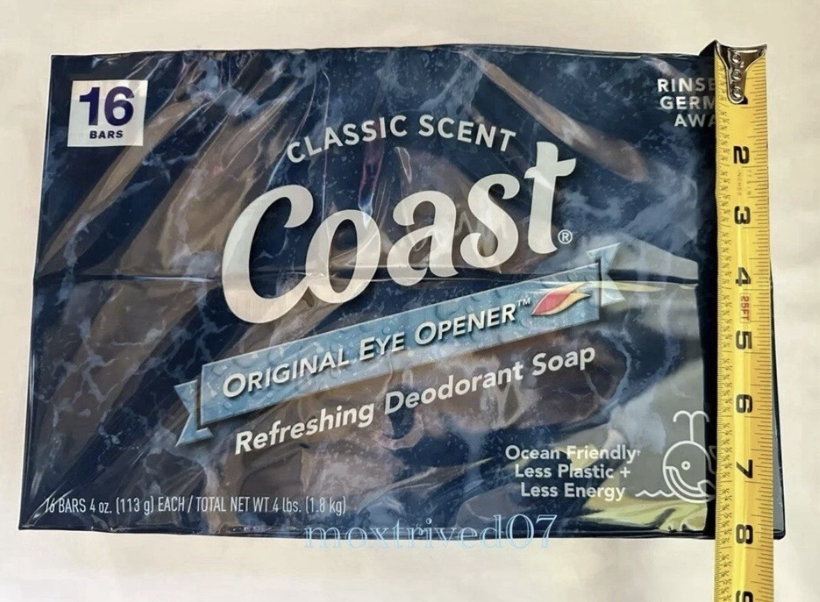 Coast® Classic Original Scent Refreshing Deodorant Soap 16 Bar 4oz Antibacterial