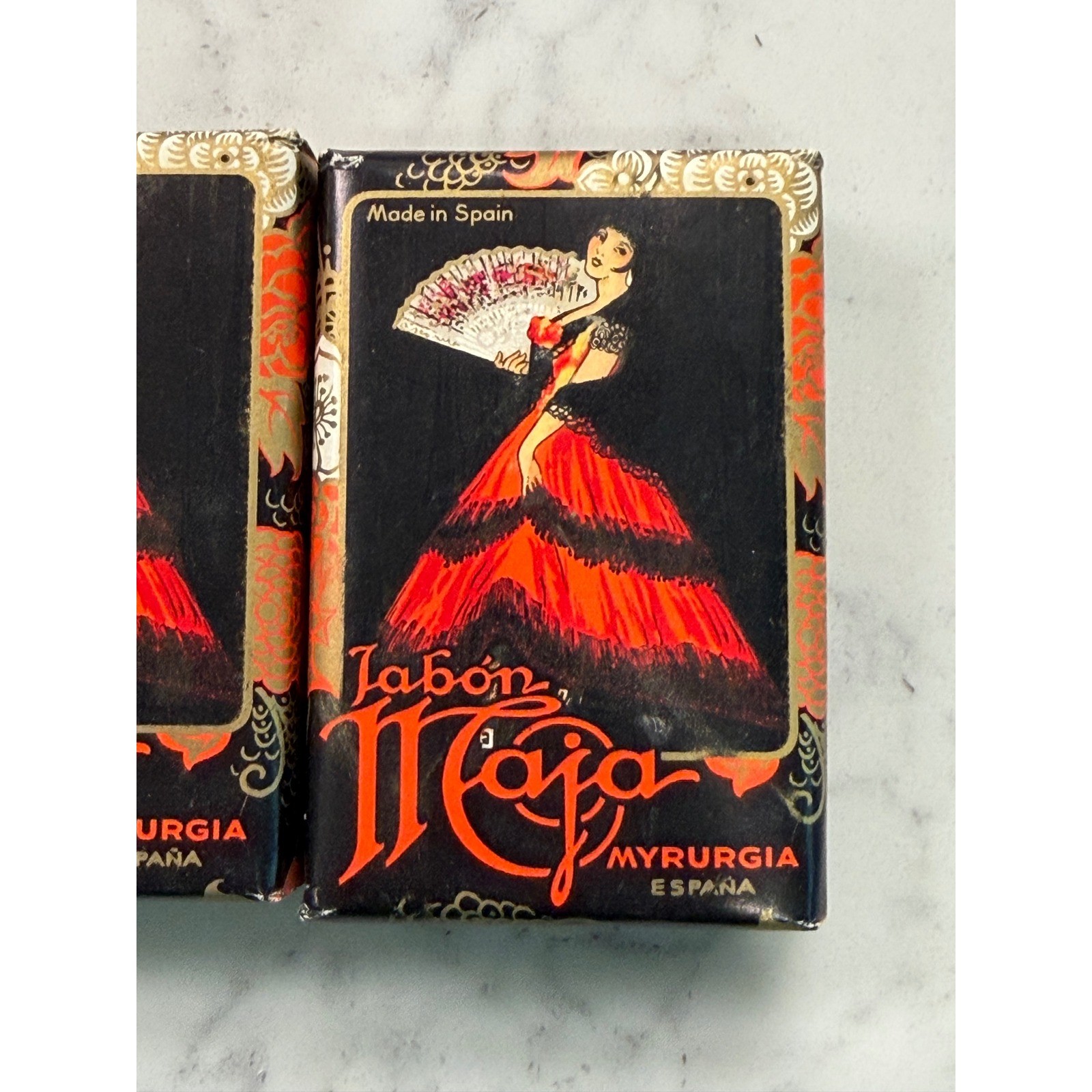 Vtg Maja Jabon Myrurgia Soap Gift Set 3 Bars Made in Spain Unopened 3.125oz Box
