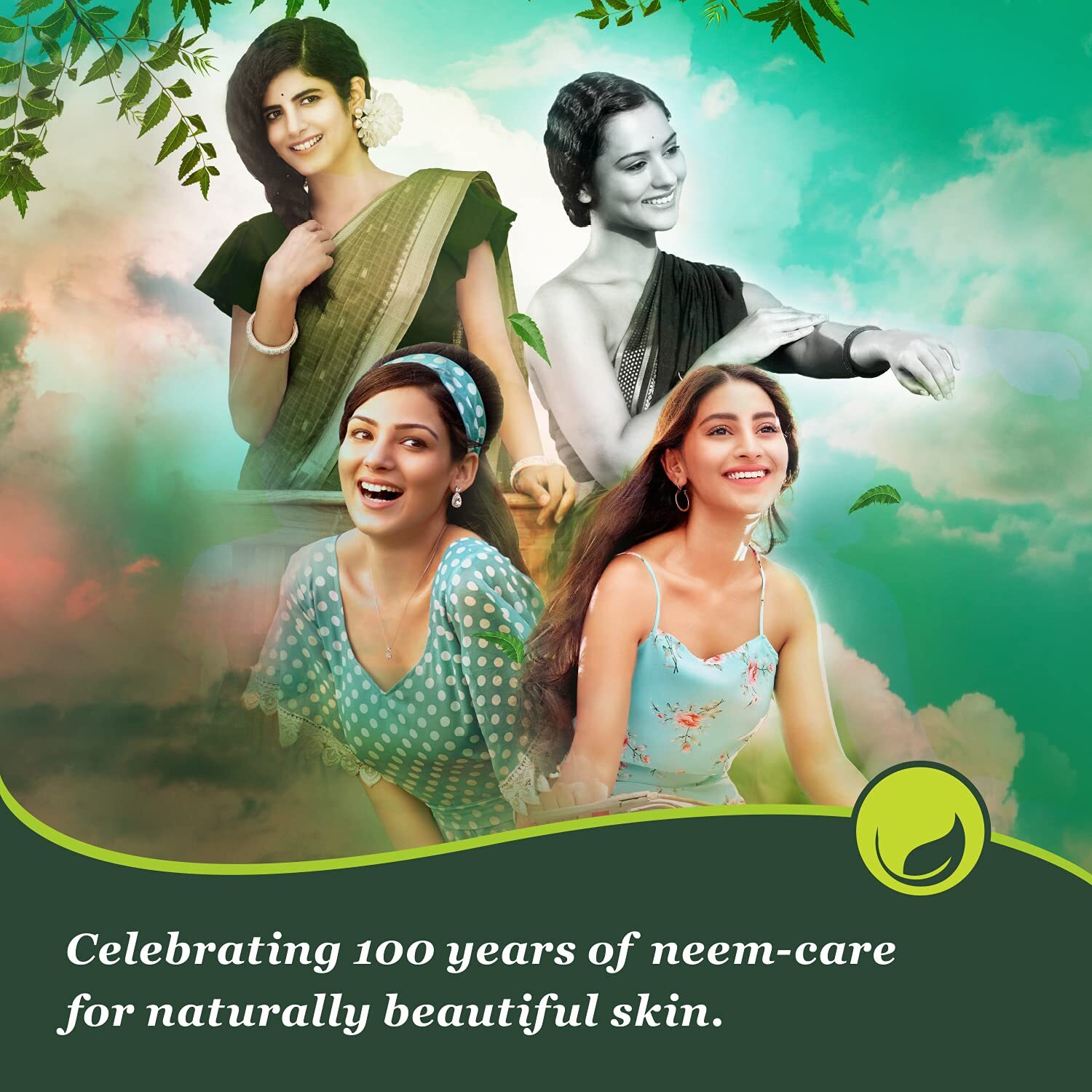 Margo Original Neem Soap 75g X 4, 300 gram With Goodness of 1000 Neem Leaves