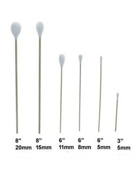Wooden Cotton Swabs With 6″ & 8″ Sticks Six Sizes For Gun Cleaning and more