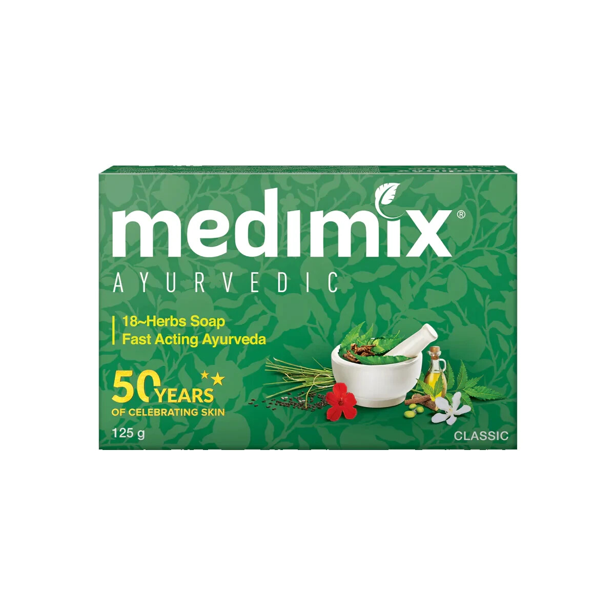 5 PACKS X Medimix 18 herbs Ayurvedic Skin Soap 125 grams | FREE SHIPPING