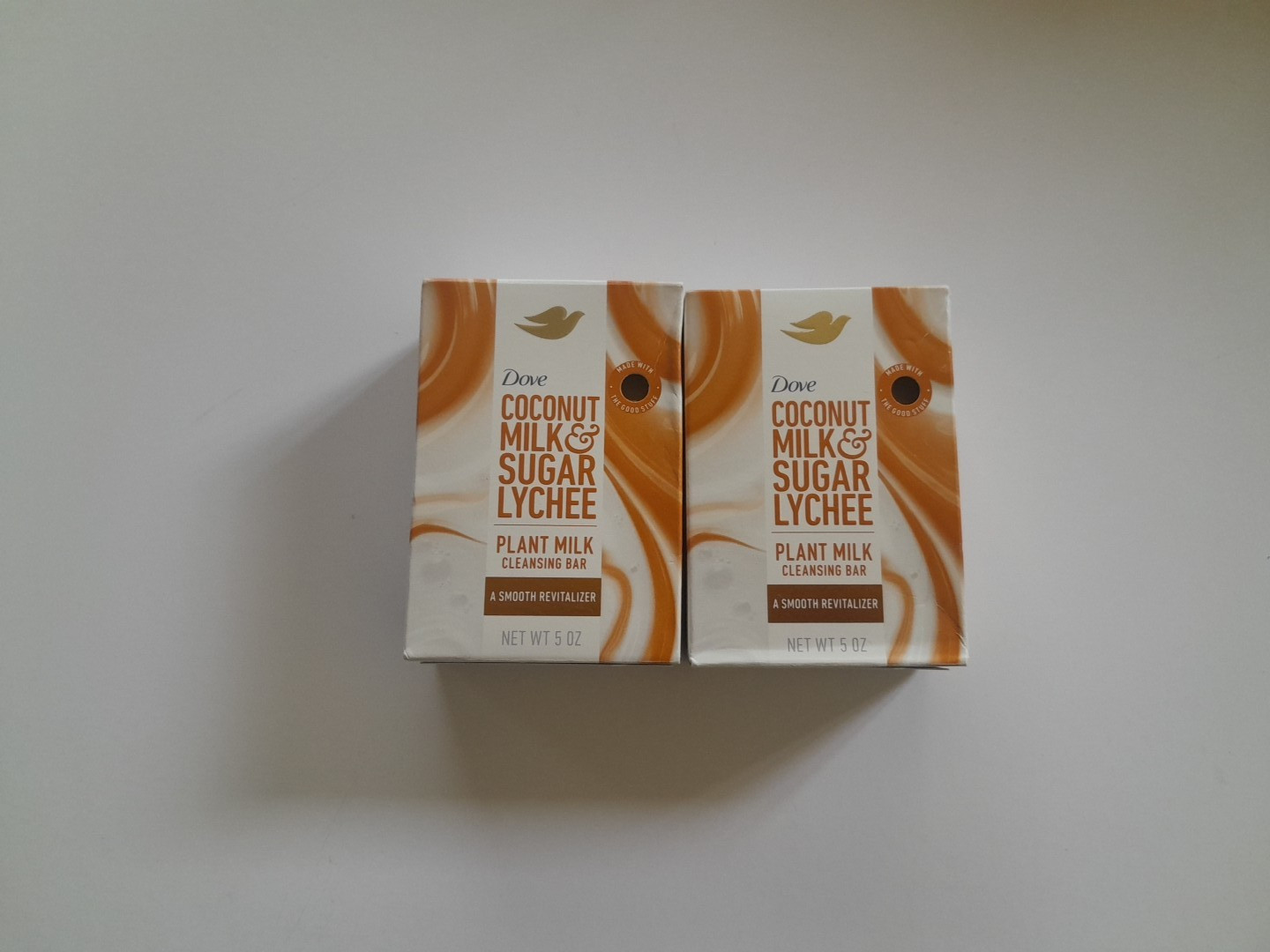 NEW Set of 2 Dove Coconut Milk & Sugar Lychee Plant Milk Cleansing 5 Oz Bars