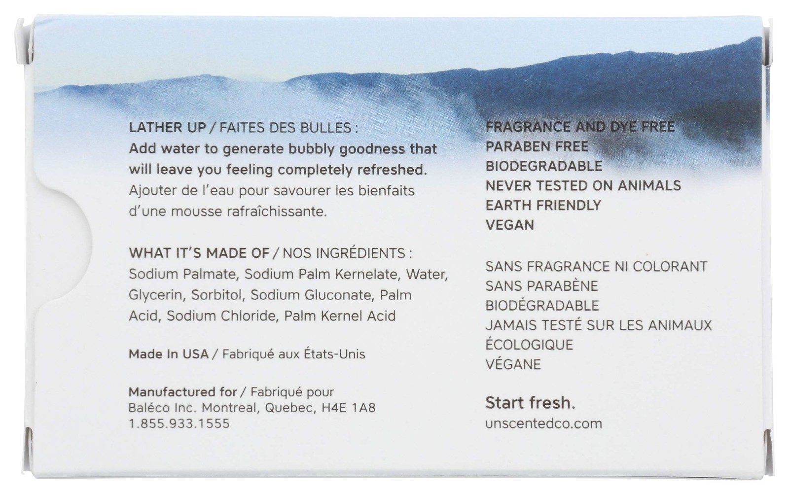 Unscented Soap Bar 4.2 oz Fragrance Free Vegan Biodegradable