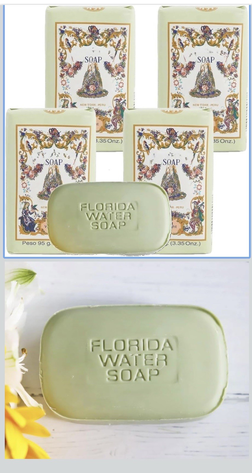 Pack Of 4 Florida Water Soap