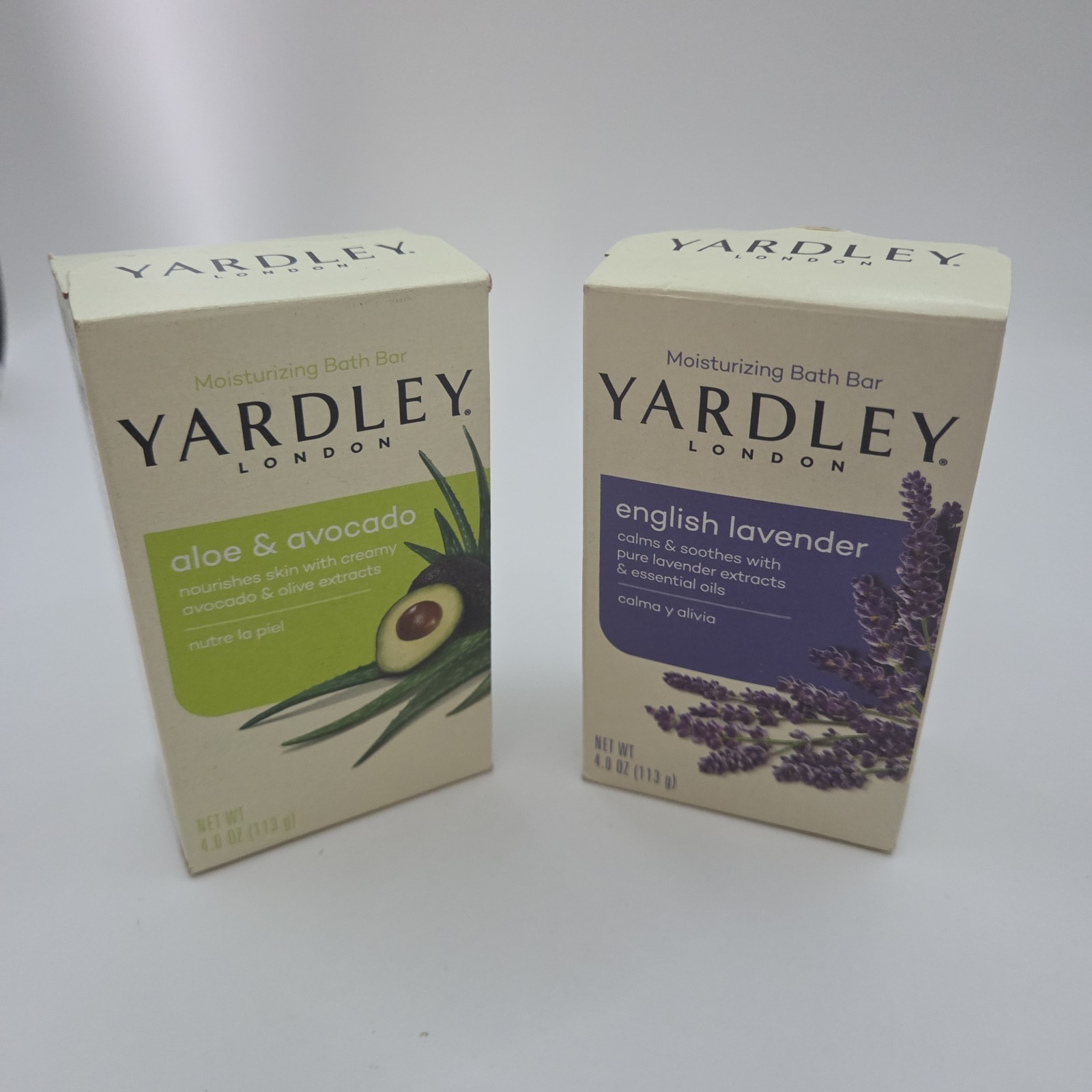 Lot 2 Yardley London Soap Moisturizing Bar Fresh Aloe Avocado Lavander 4.25 oz
