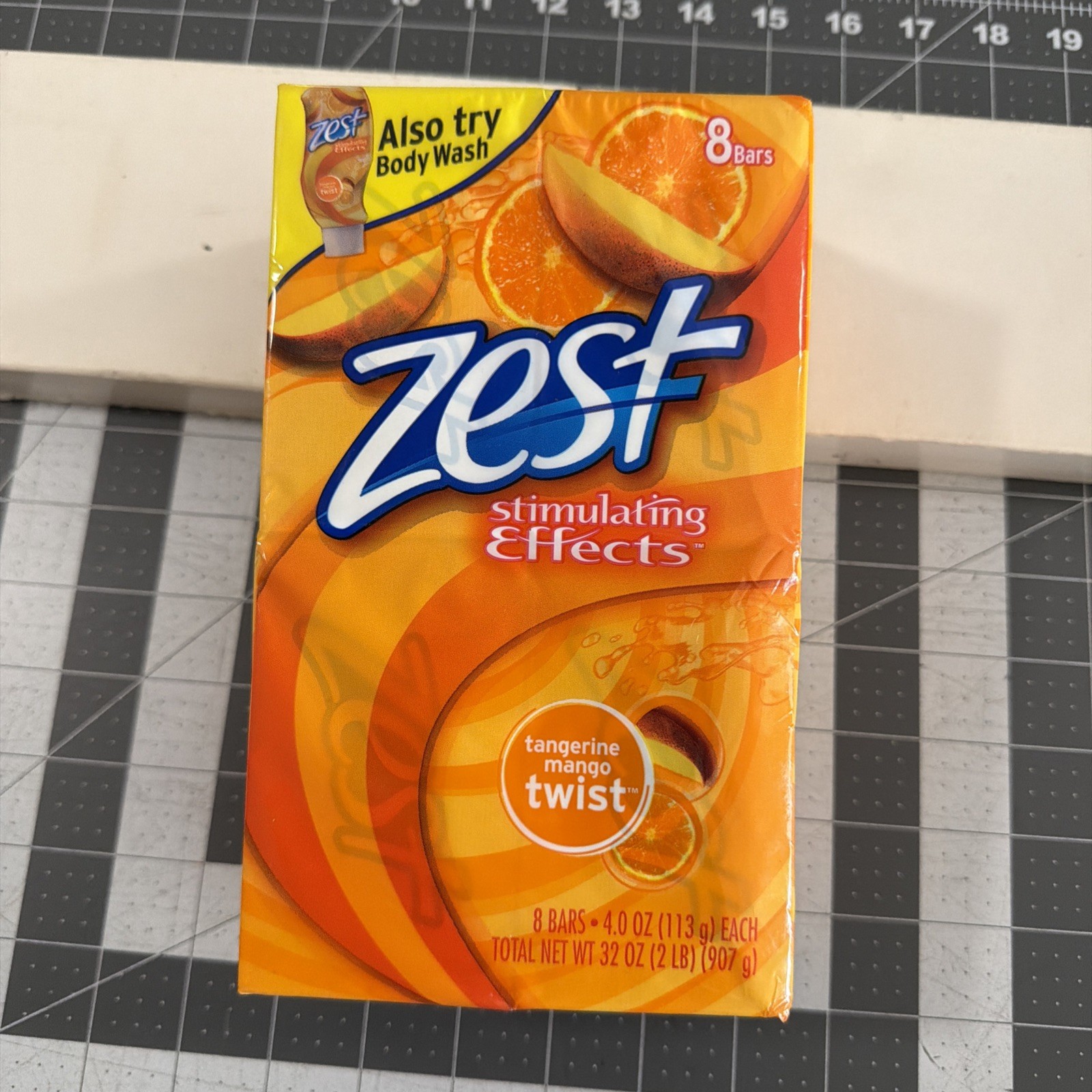 VTG ZEST TANGERINE MANGO TWIST BAR SOAP~8 Pack 4.0oz STIMULATING EFFECTS – New
