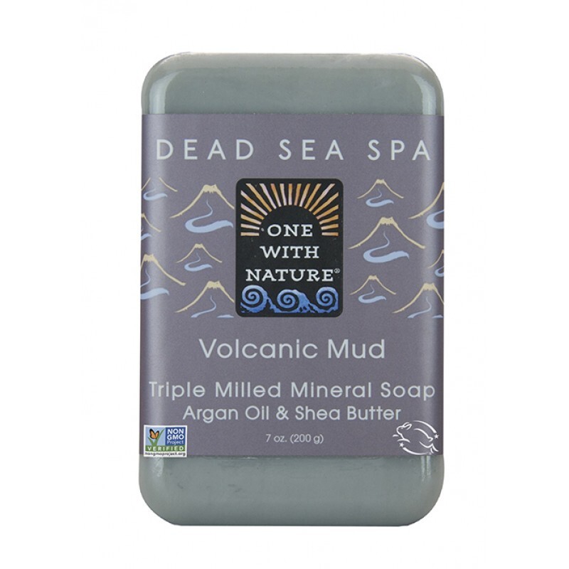 One With Nature Dead Sea Mineral & Volcanic Mud Soap, Argon Oil & Shea Butter