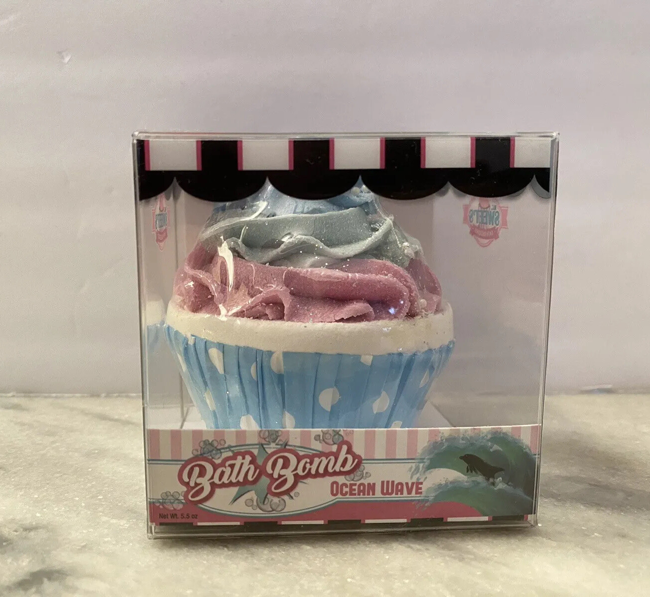 M.C. Sweet’s Bath Delights Bath Bomb Handcrafted Ocean Wave Cupcake Soap 5.5 OZ