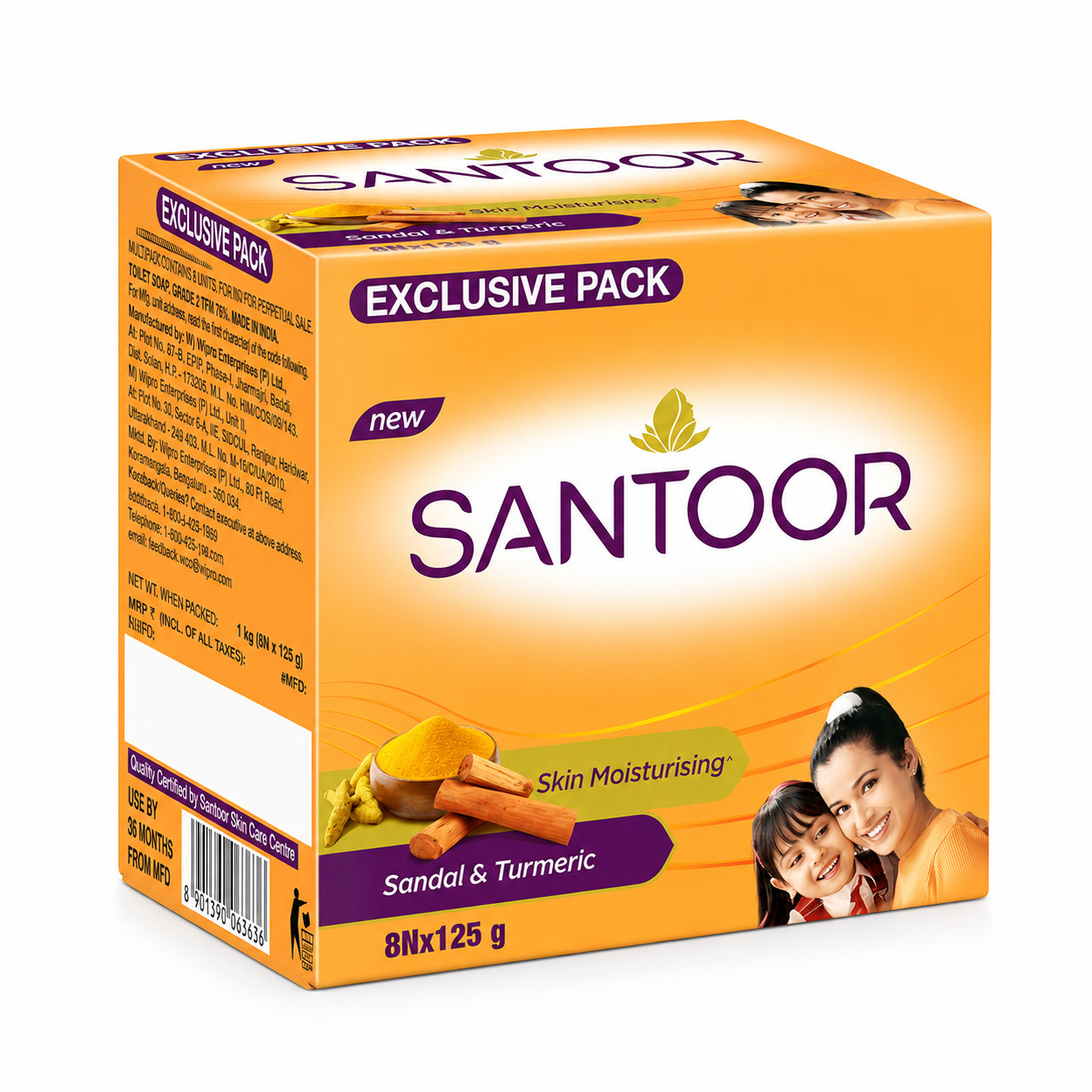 SANTOOR Soaps (pack of 8) 125gm each