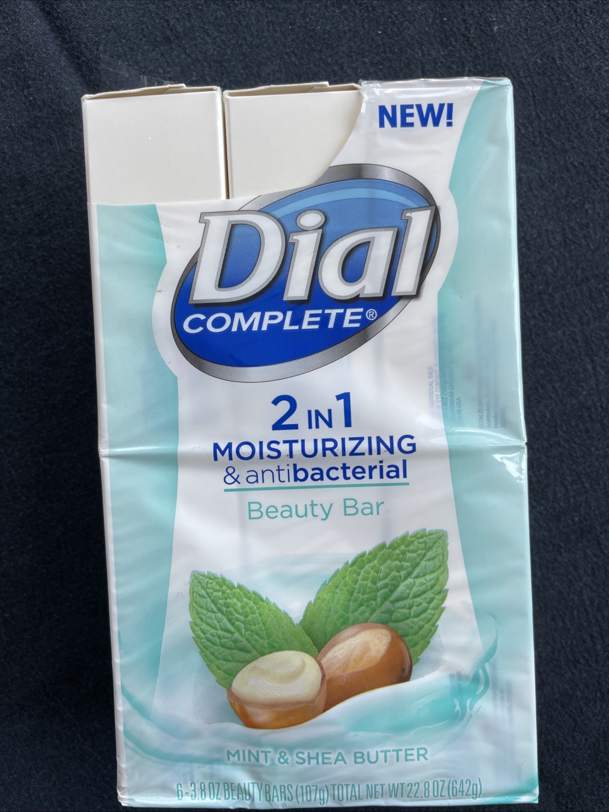 Dial Complete 2in1 Moisturizing & Antibacterial Mint & Shea Butter 6 3.8oz Bars