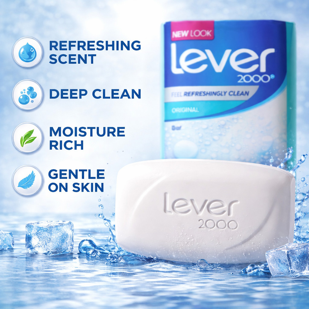 Lever 2000 Original Bar Soap 3.75 oz Fresh Scent Moisturizing – 3 Pack