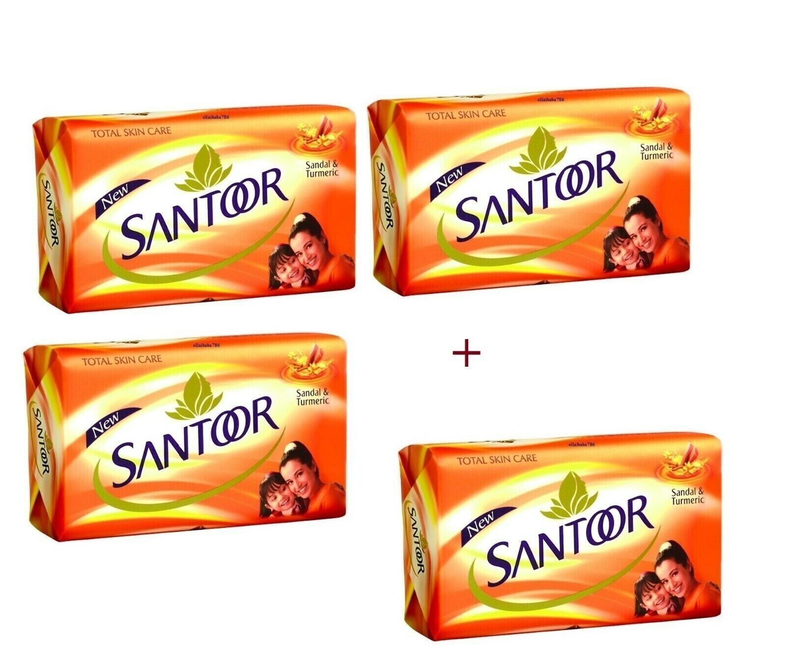3X Santoor Sandal and Turmeric Soap – 100 Gram BUY 3 GET 4