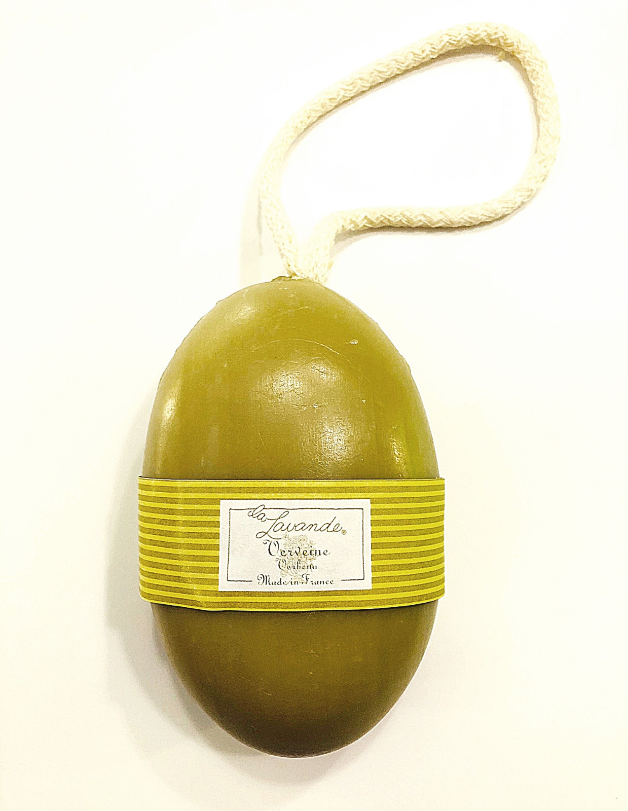 Soap-On-A-Rope “Verbena” Scent – Made in France (200g) Oval Shape