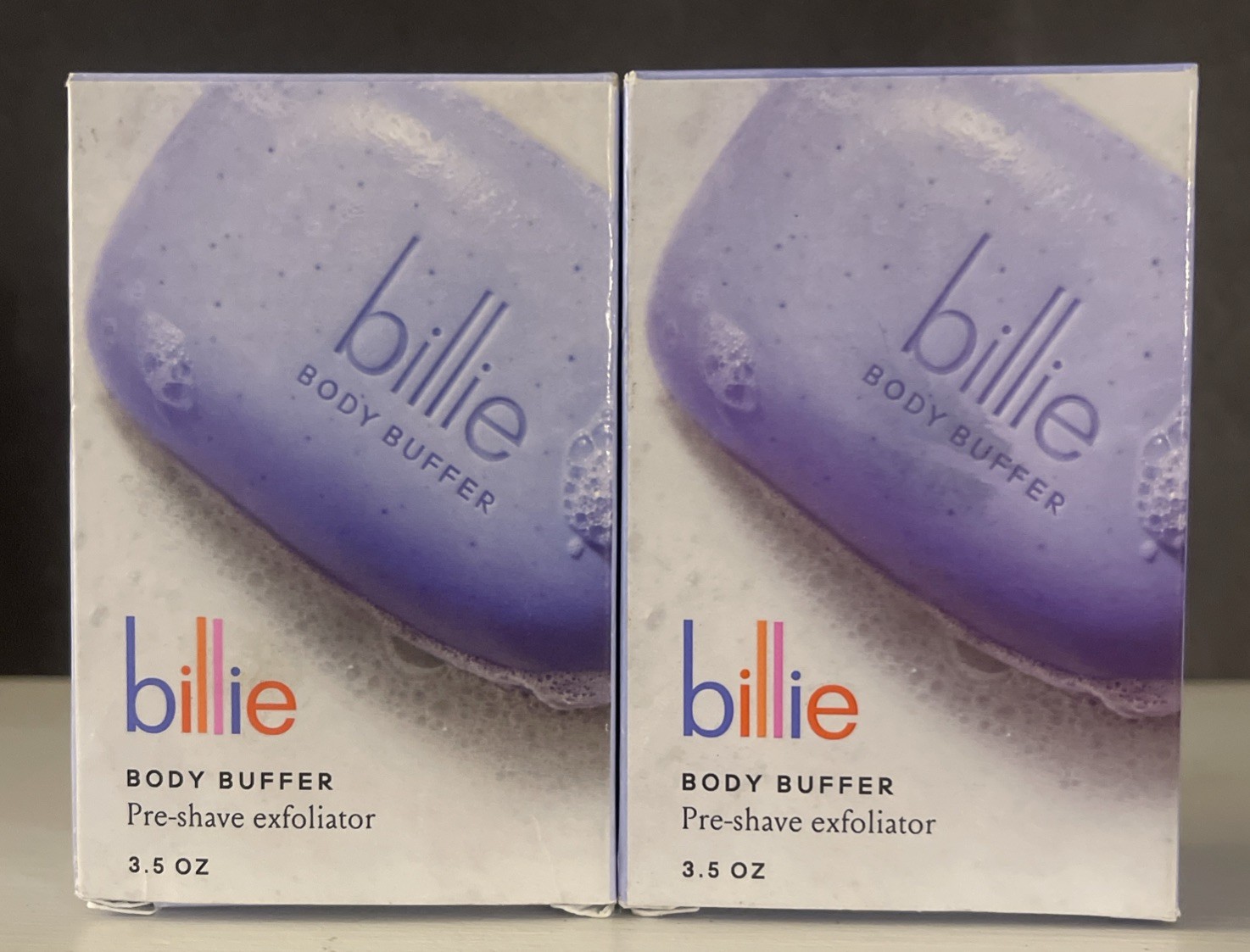 Billie Body Buffer – Pre-shave Exfoliating Bar Soap 3.5 oz (2 BARS)