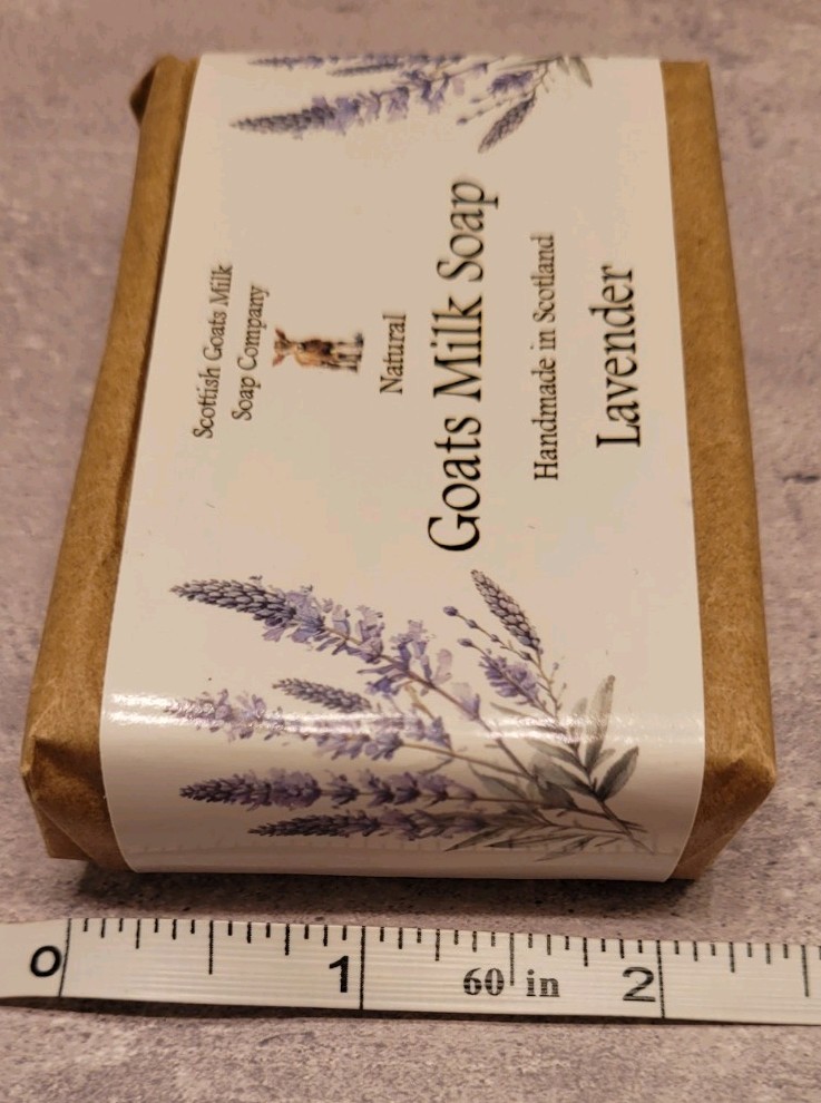 2 Goat Milk Soaps Moisturizing Handmade Bars from Scotland 3.35 oz Lavender