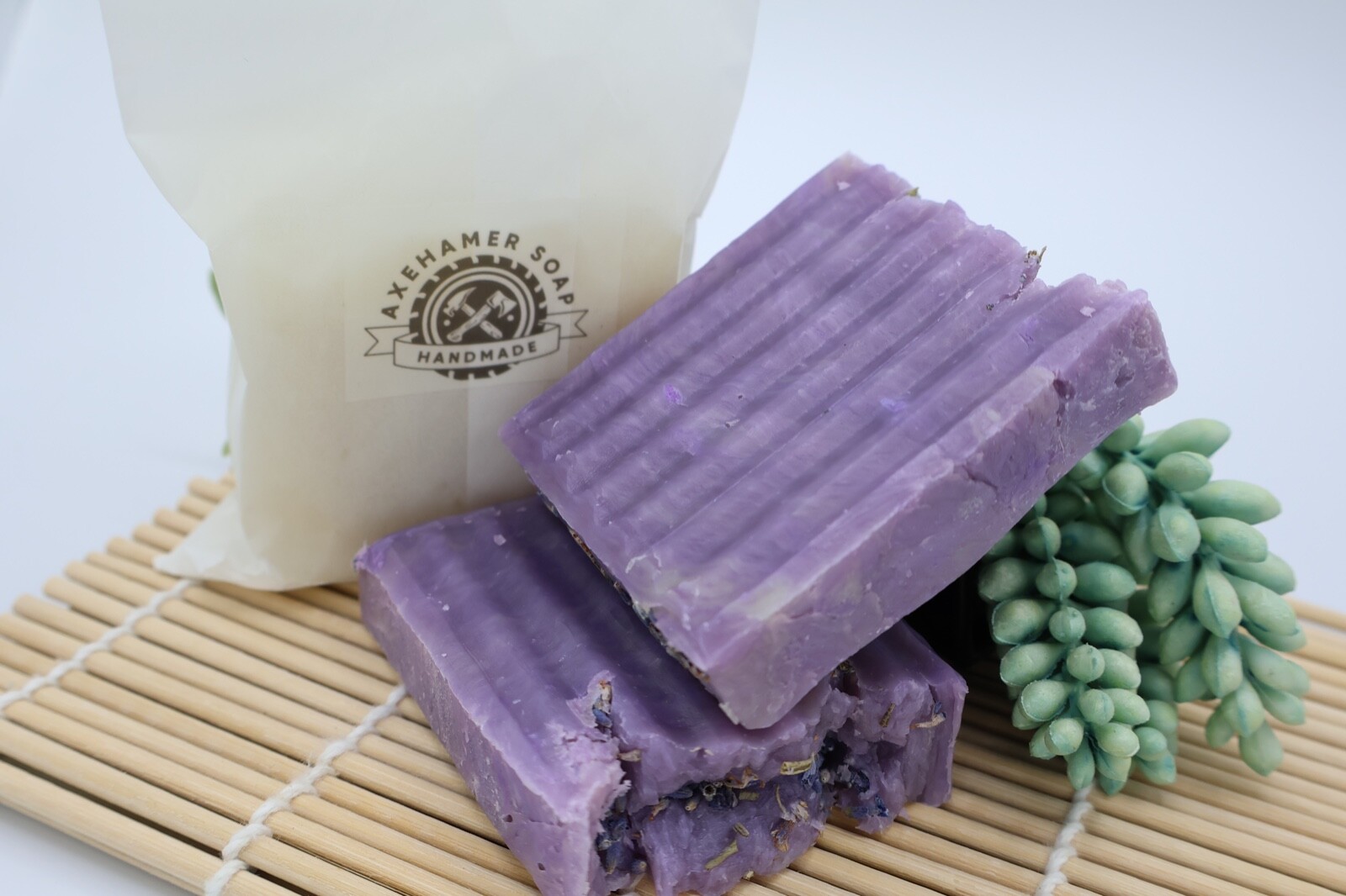 Natural Beef Tallow Soap Bars (2) Lavender, Sandalwood, Vanilla, Peppermint