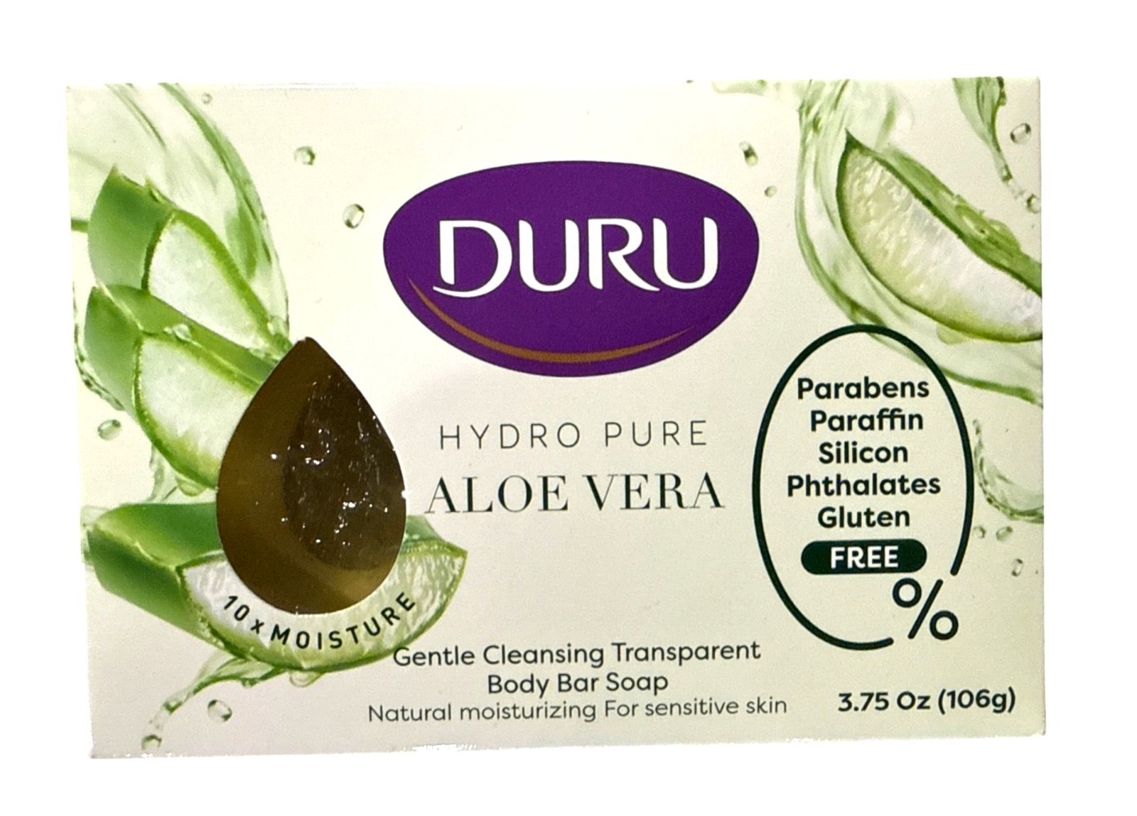 3.75oz Duru HYDRO PURE ALOE VERA Body Bar Soap Gentle Cleanse For Sensitive Skin