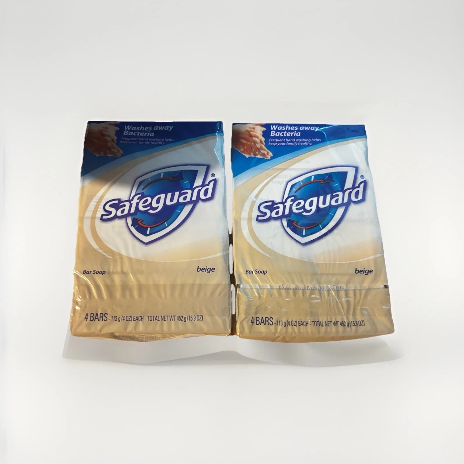 Safeguard Beige Bar Soap Discontinued (2) Packs 8 Deodorant Antibacterial Sealed