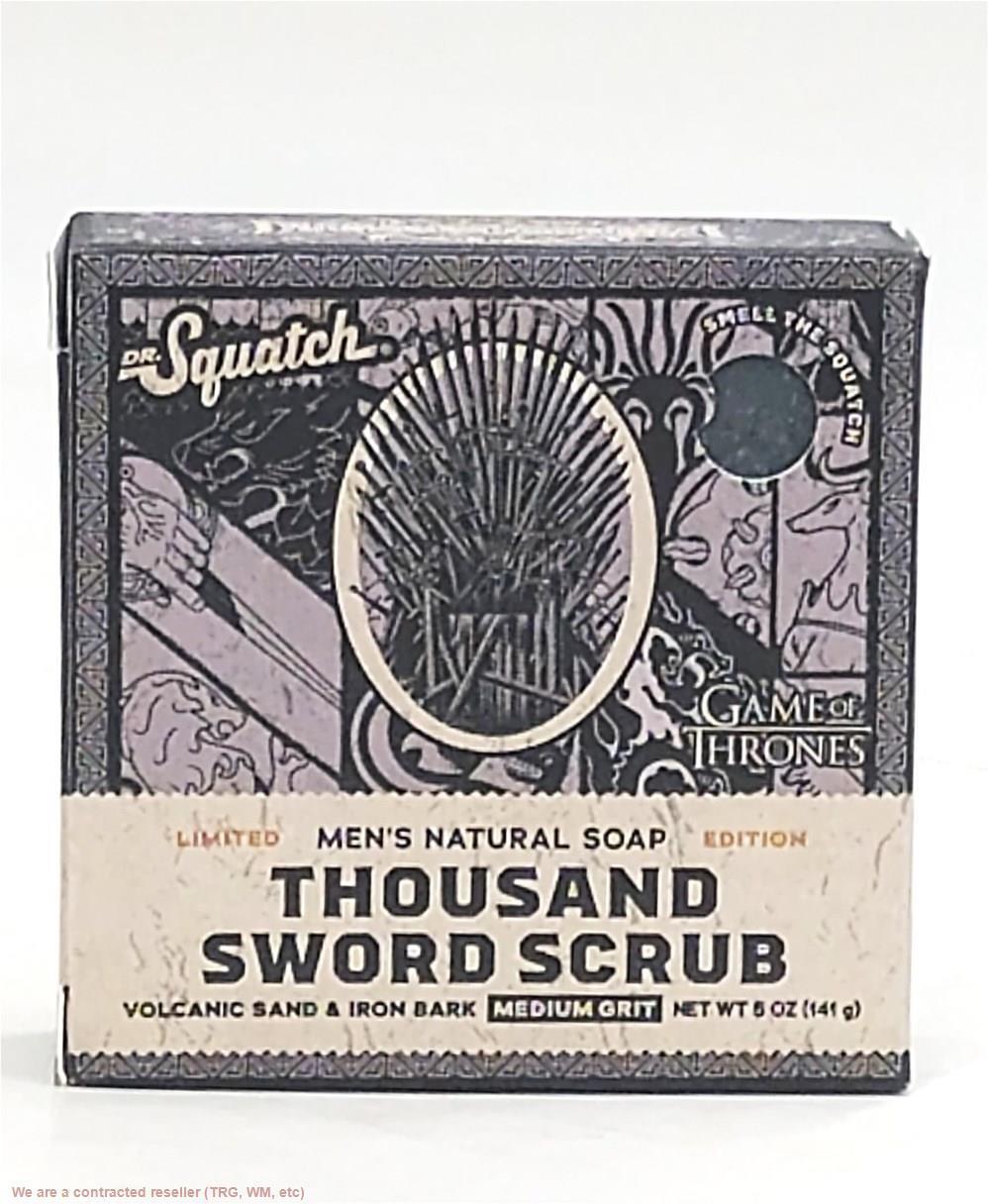 DR. SQUATCH Men’s All Natural Bar Soap – Thousand Sword Scrub – 5oz