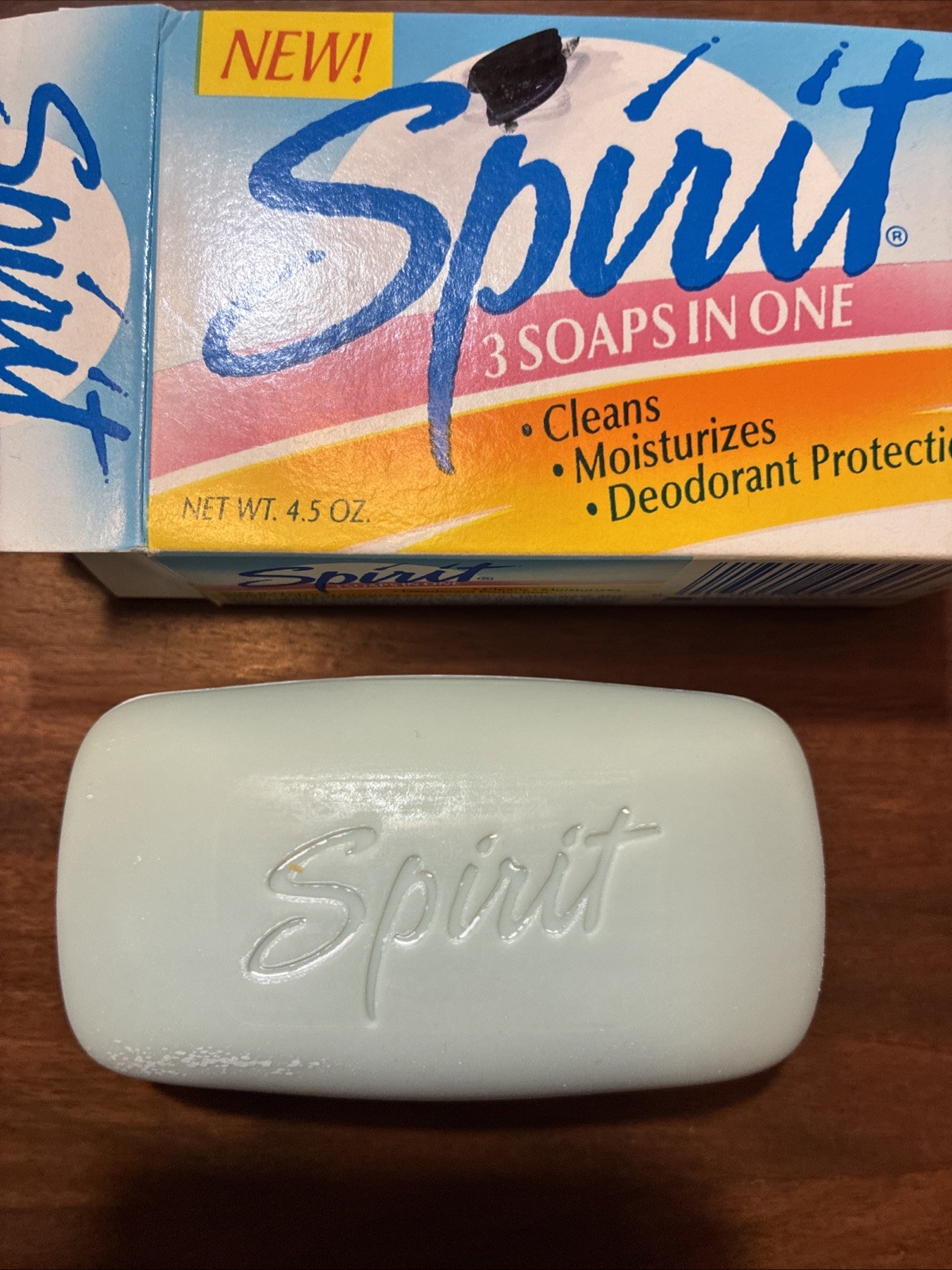 Lot Of 3 Vintage SPIRIT Bar Soap Blue Bath Size 4.5 Oz