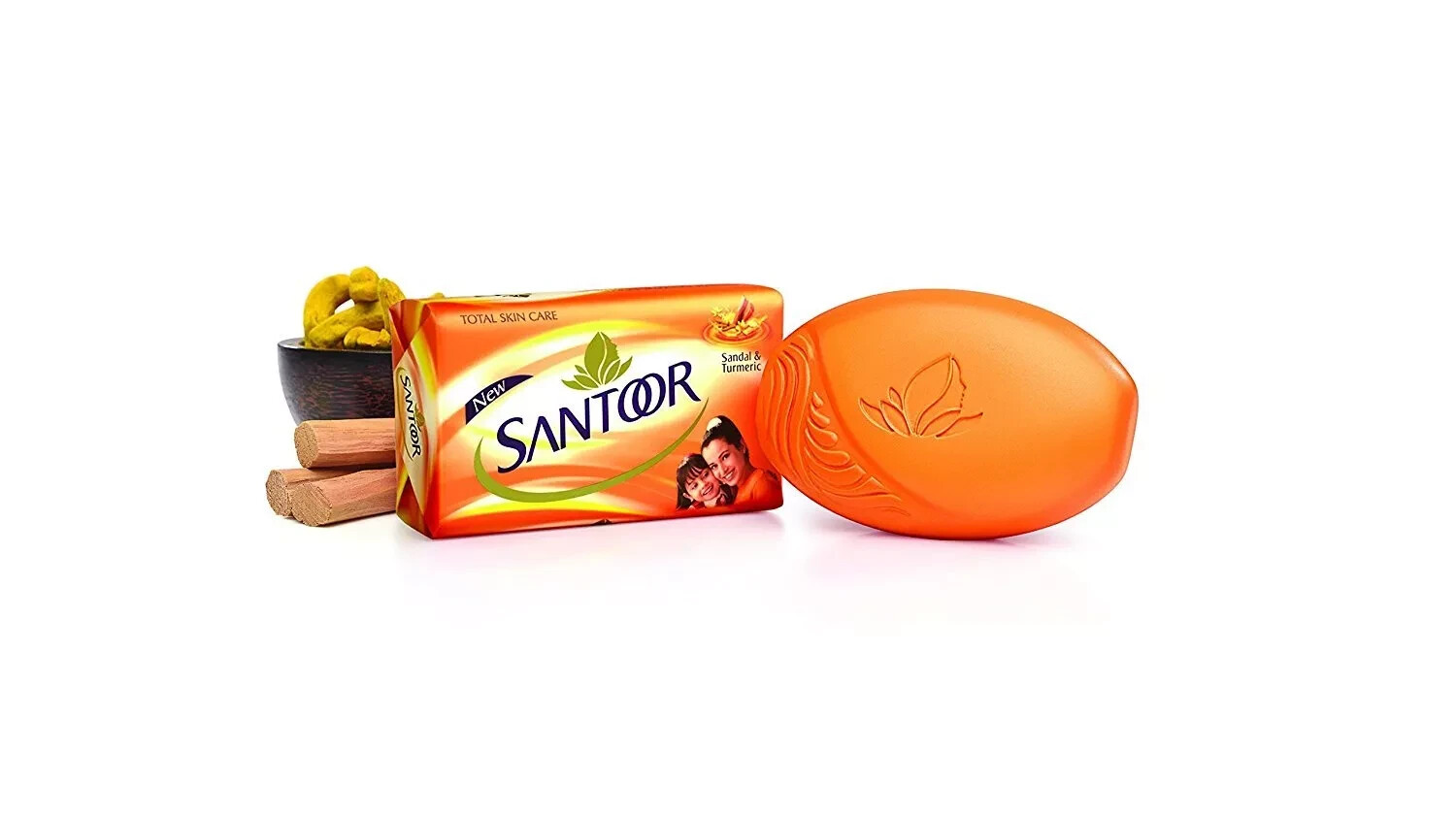 Santoor Sandal and Turmeric Soap – 100 Gram pack of 4 pcs