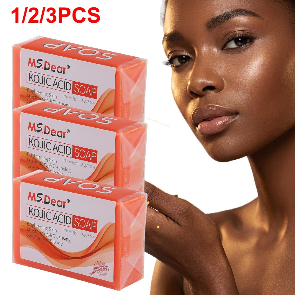 1/2/3X Dark Skin Brightening Soap Original Kojic Acid Soap for Spot Whitening